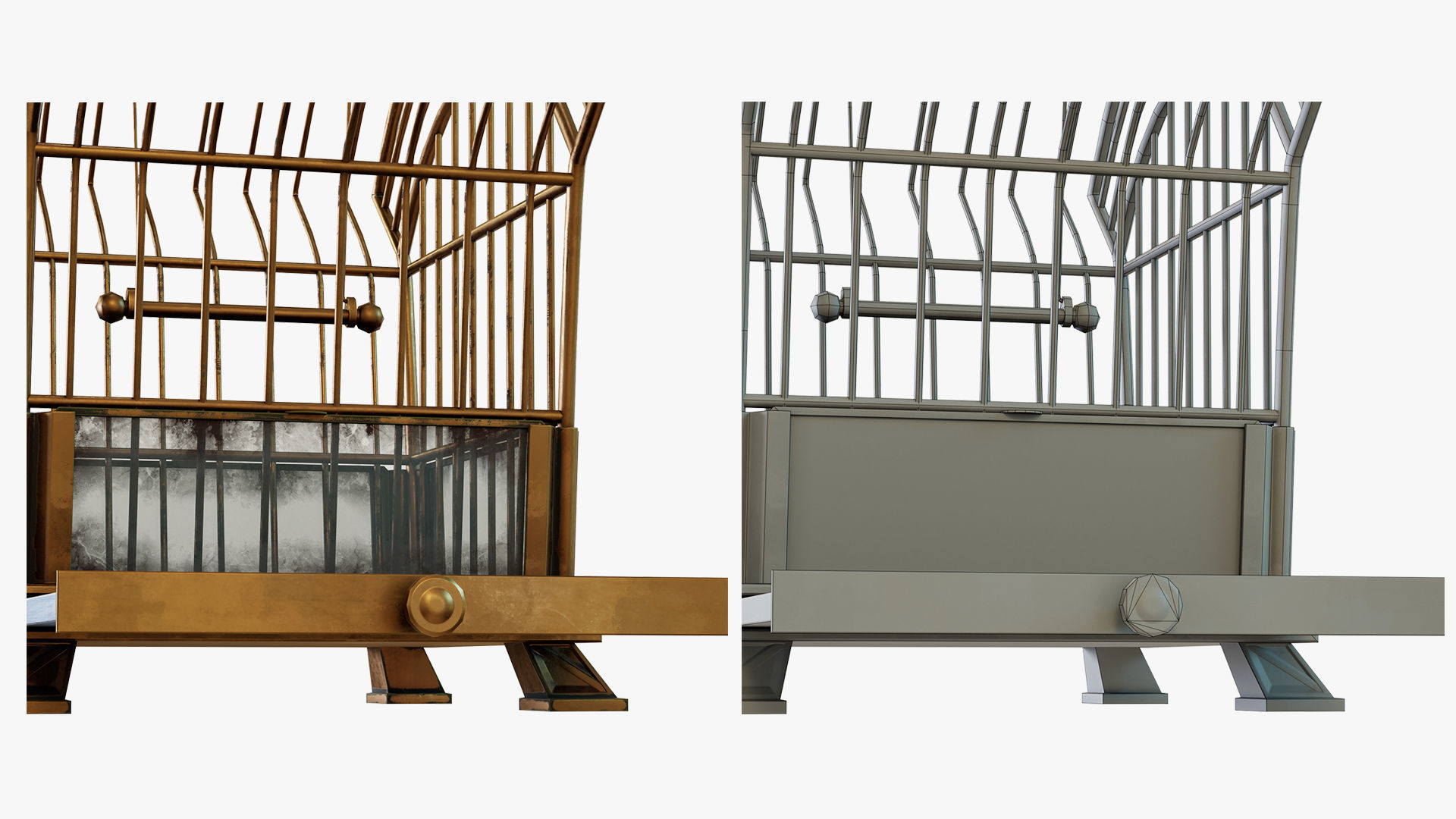 Birdcage Edwardian style Low-poly 3D model_8