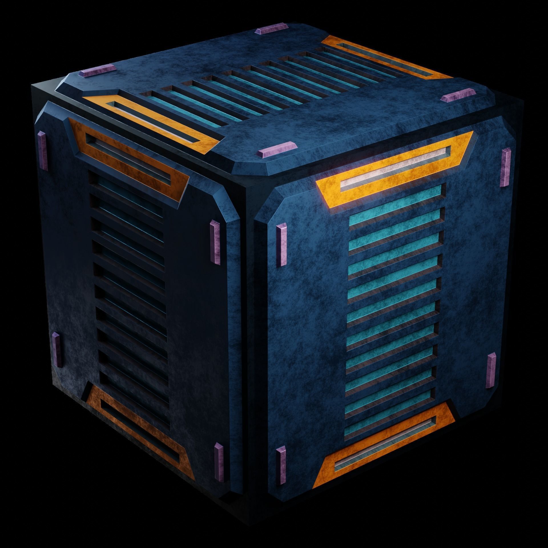 40 Simple Procedural Sci-Fi Shaders Pack - 1 3D model_60