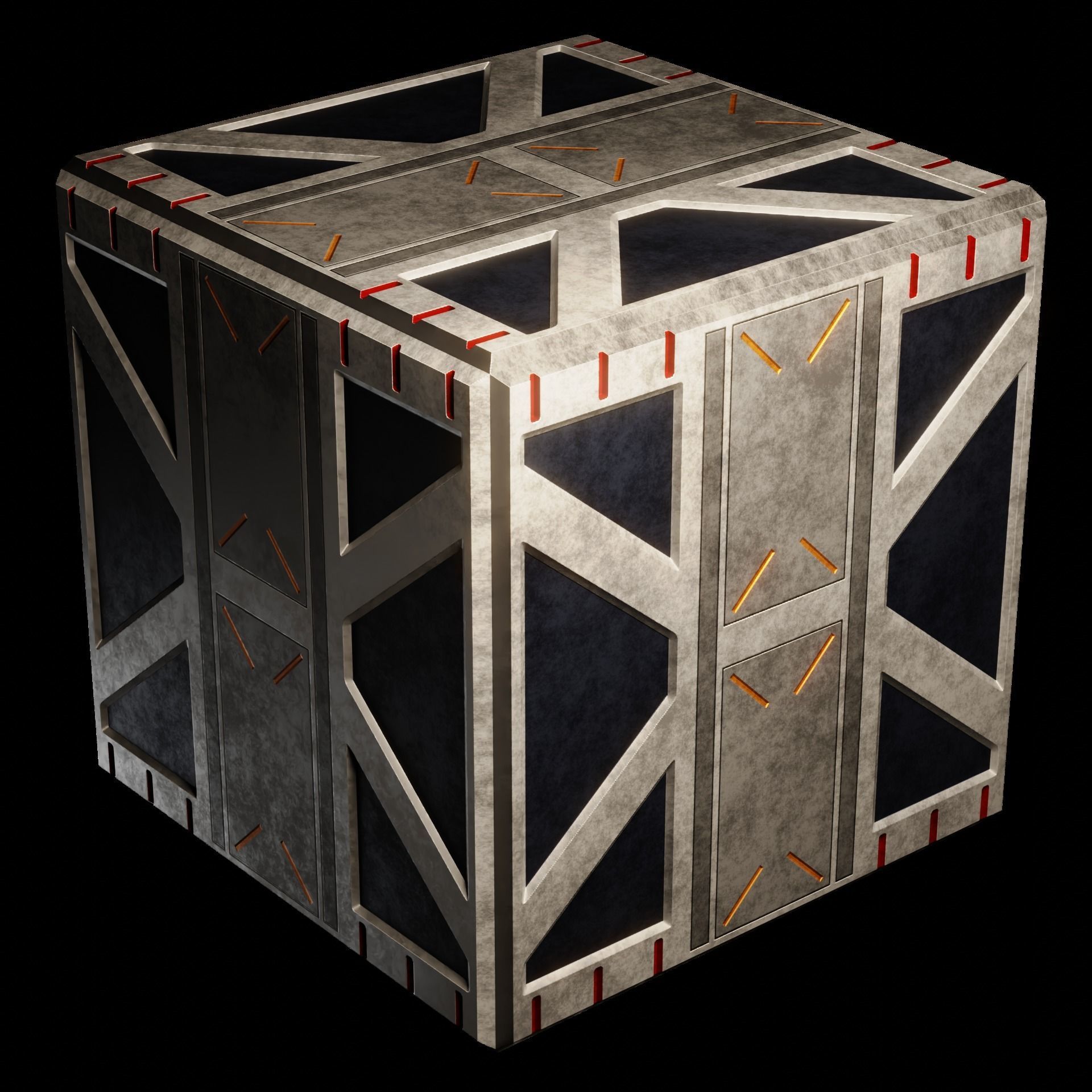 40 Simple Procedural Sci-Fi Shaders Pack - 1 3D model_80