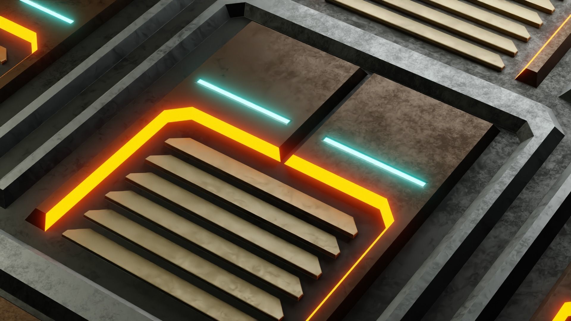 40 Simple Procedural Sci-Fi Shaders Pack - 1 3D model_15