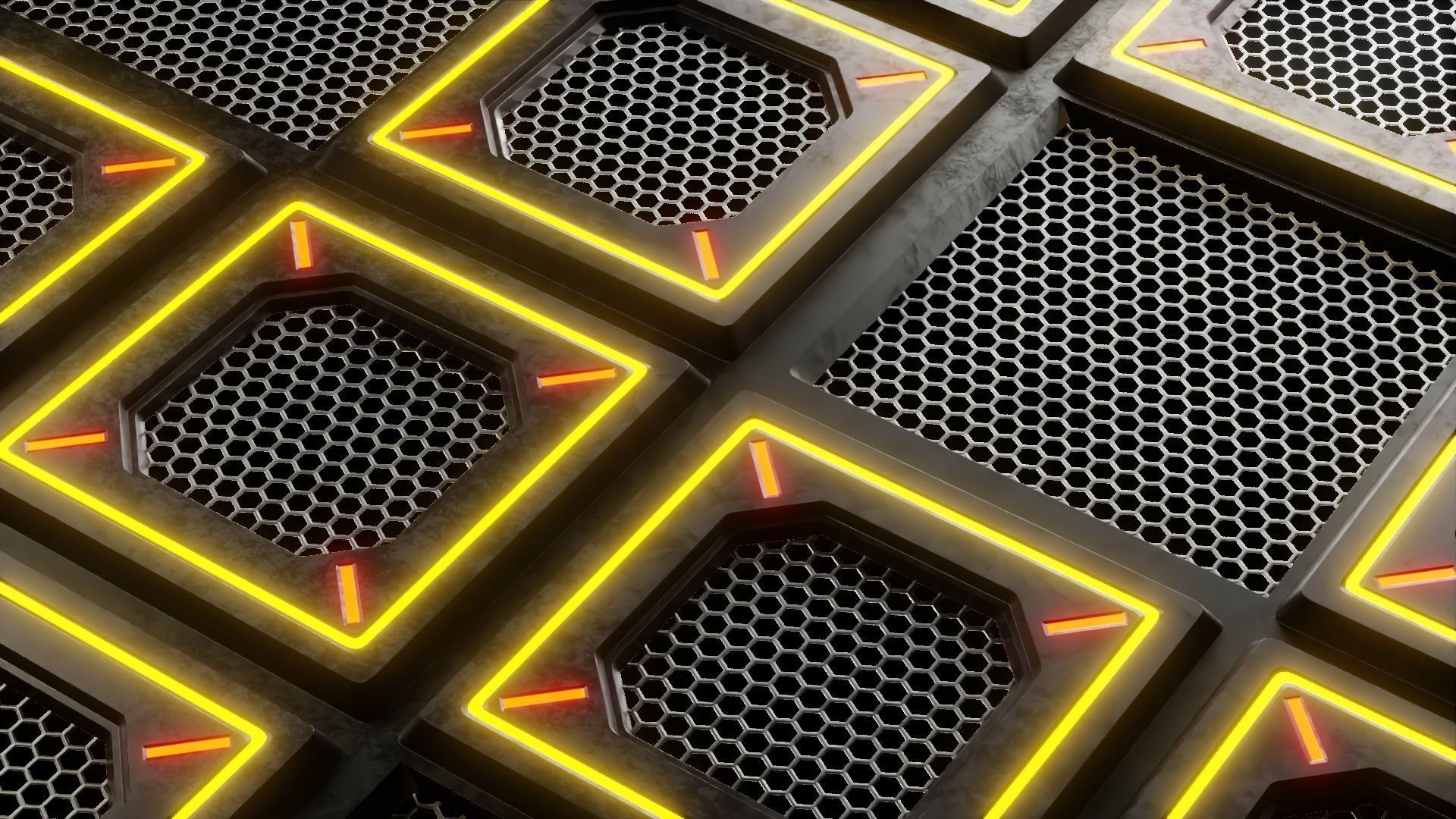 40 Simple Procedural Sci-Fi Shaders Pack - 1 3D model_13