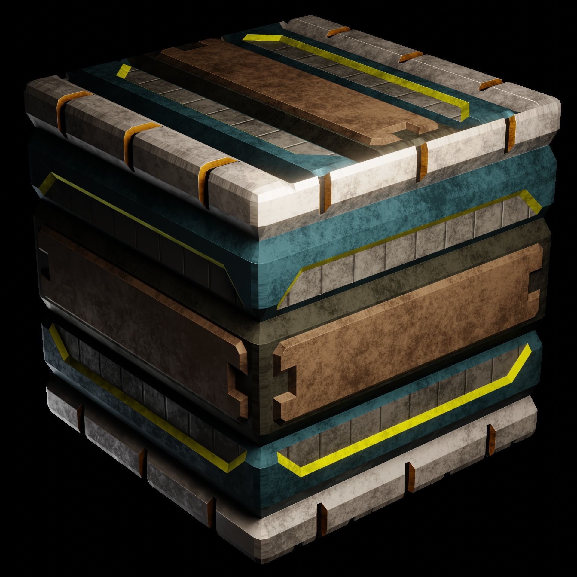 40 Simple Procedural Sci-Fi Shaders Pack - 1 3D model_72