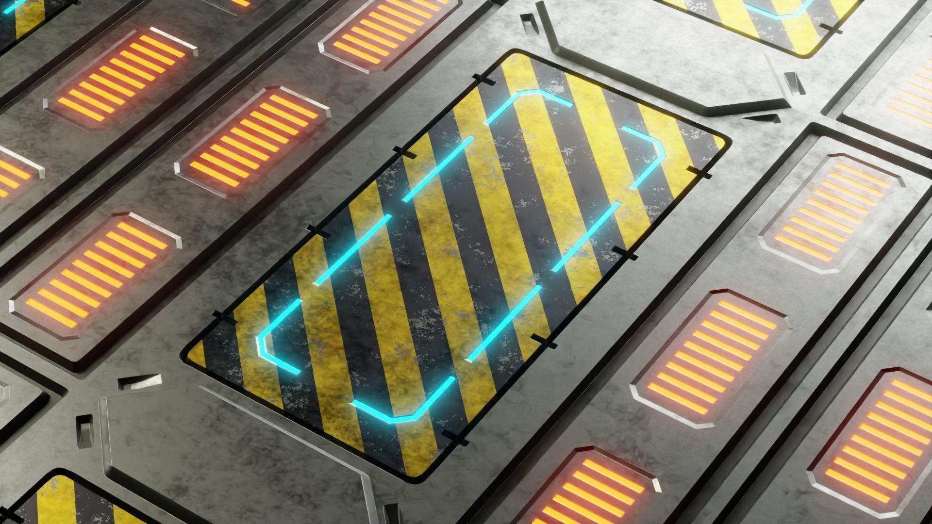 40 Simple Procedural Sci-Fi Shaders Pack - 1 3D model_24