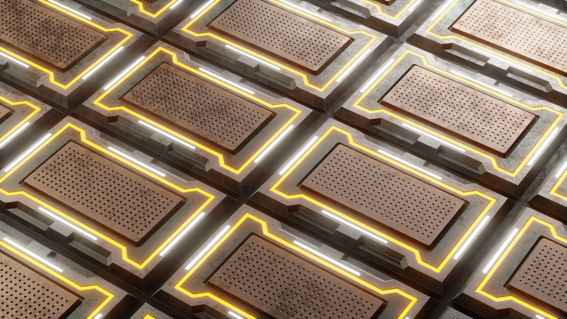 40 Simple Procedural Sci-Fi Shaders Pack - 1 3D model_35