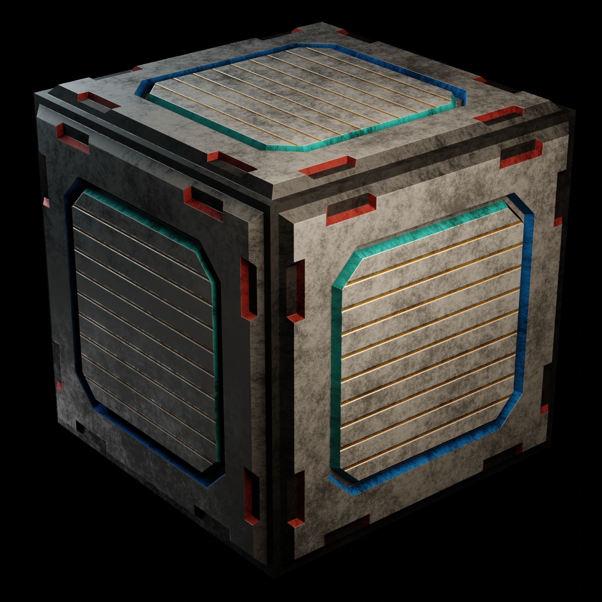 40 Simple Procedural Sci-Fi Shaders Pack - 1 3D model_66