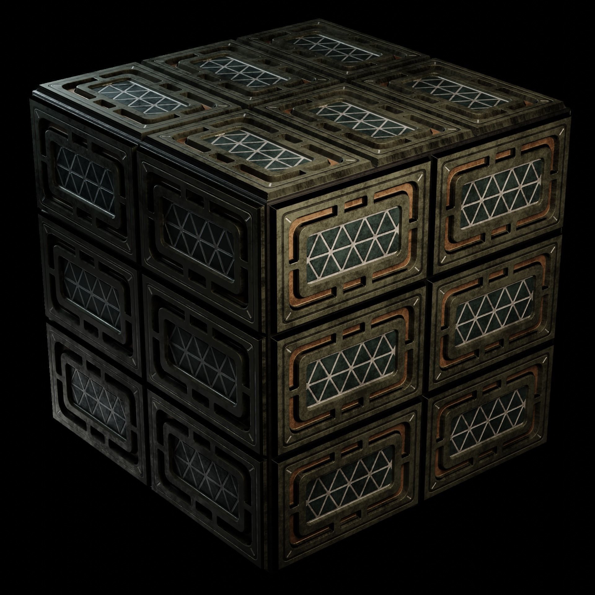 40 Simple Procedural Sci-Fi Shaders Pack - 1 3D model_77