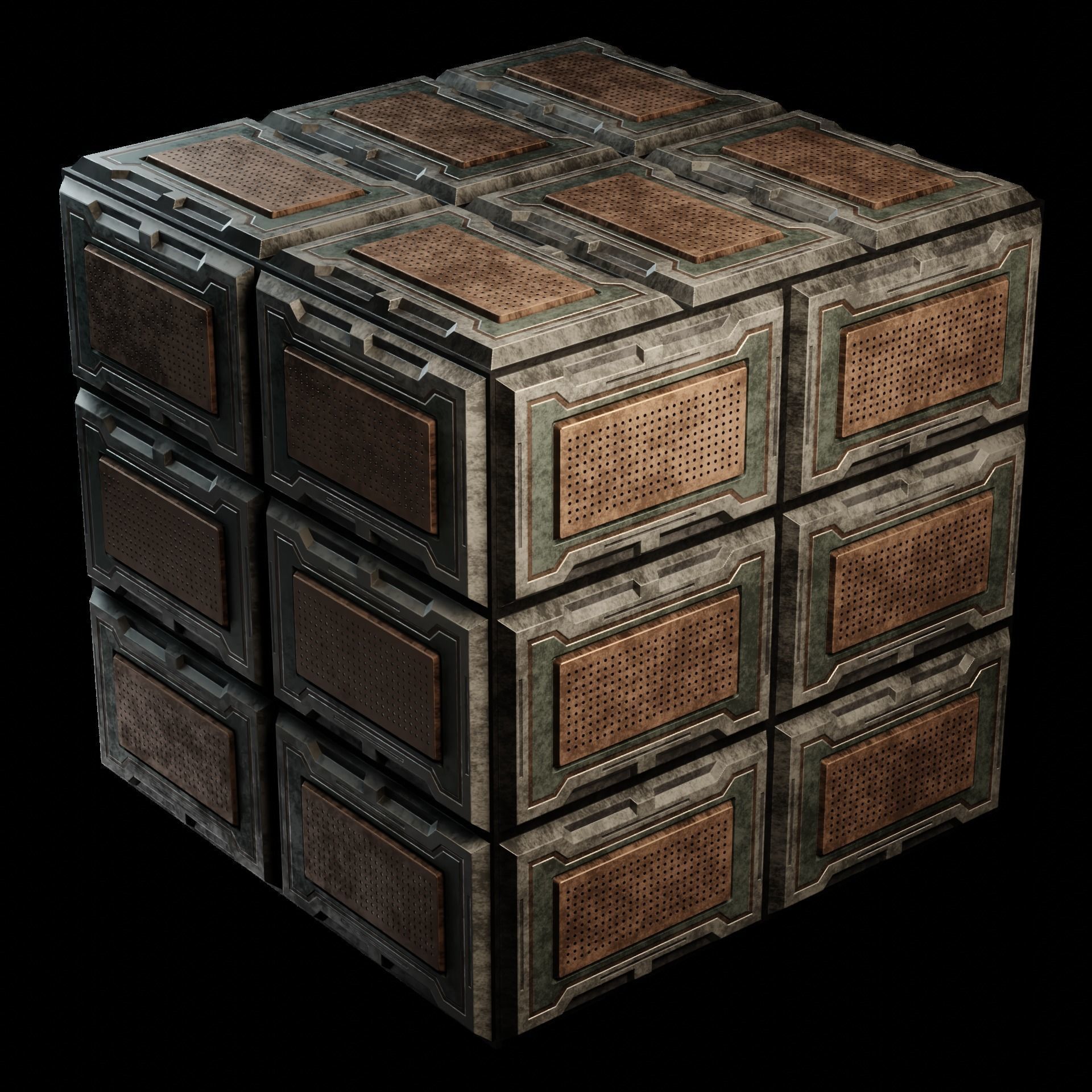 40 Simple Procedural Sci-Fi Shaders Pack - 1 3D model_75