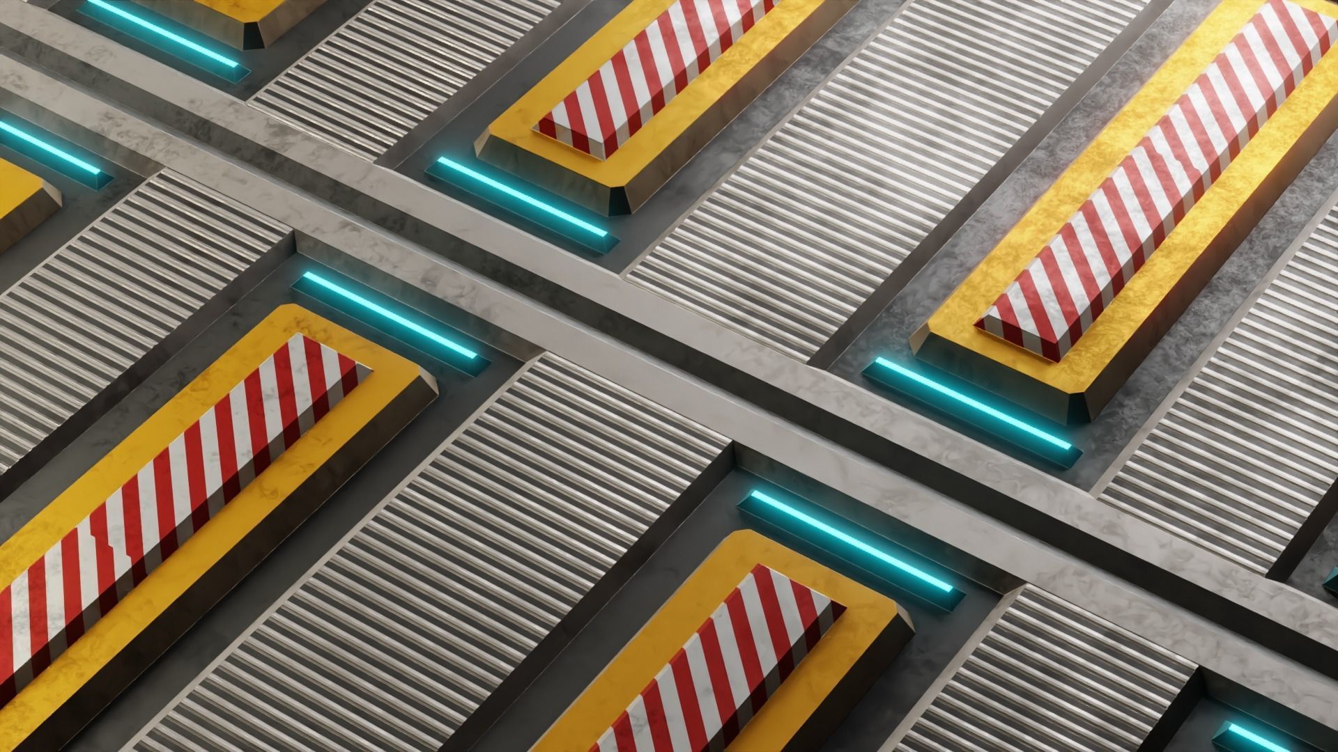 40 Simple Procedural Sci-Fi Shaders Pack - 1 3D model_36