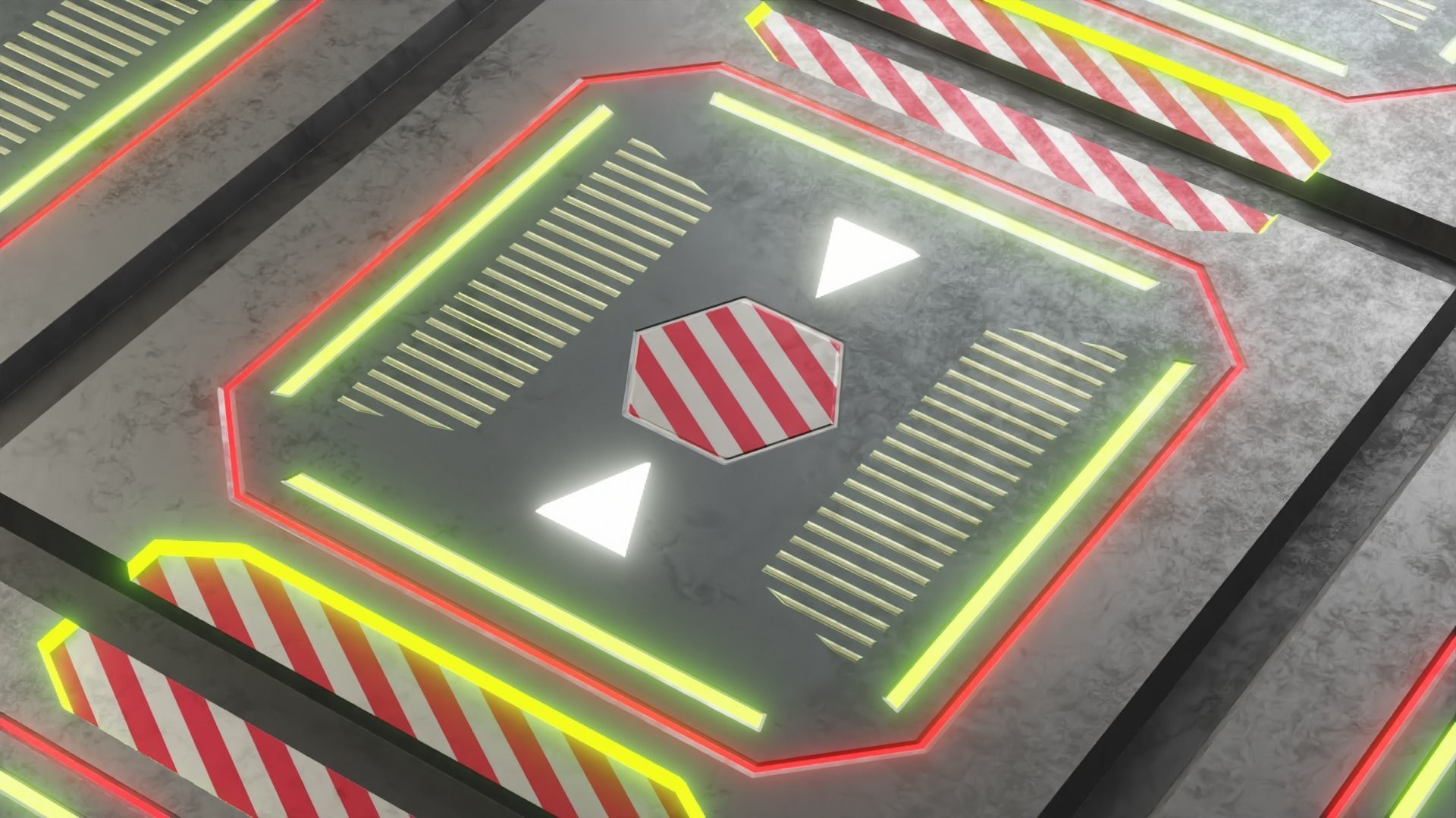 40 Simple Procedural Sci-Fi Shaders Pack - 1 3D model_8