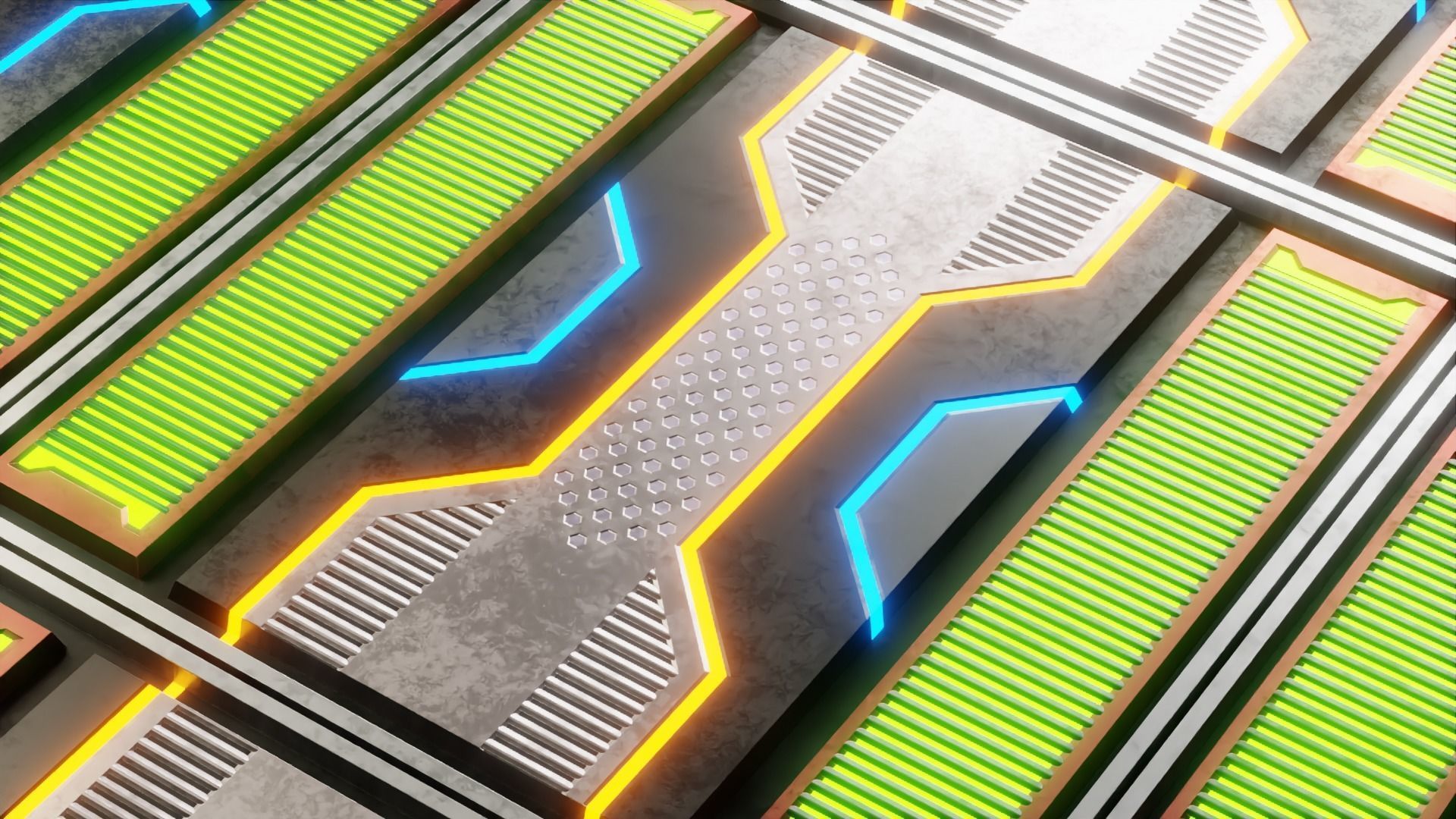 40 Simple Procedural Sci-Fi Shaders Pack - 1 3D model_38