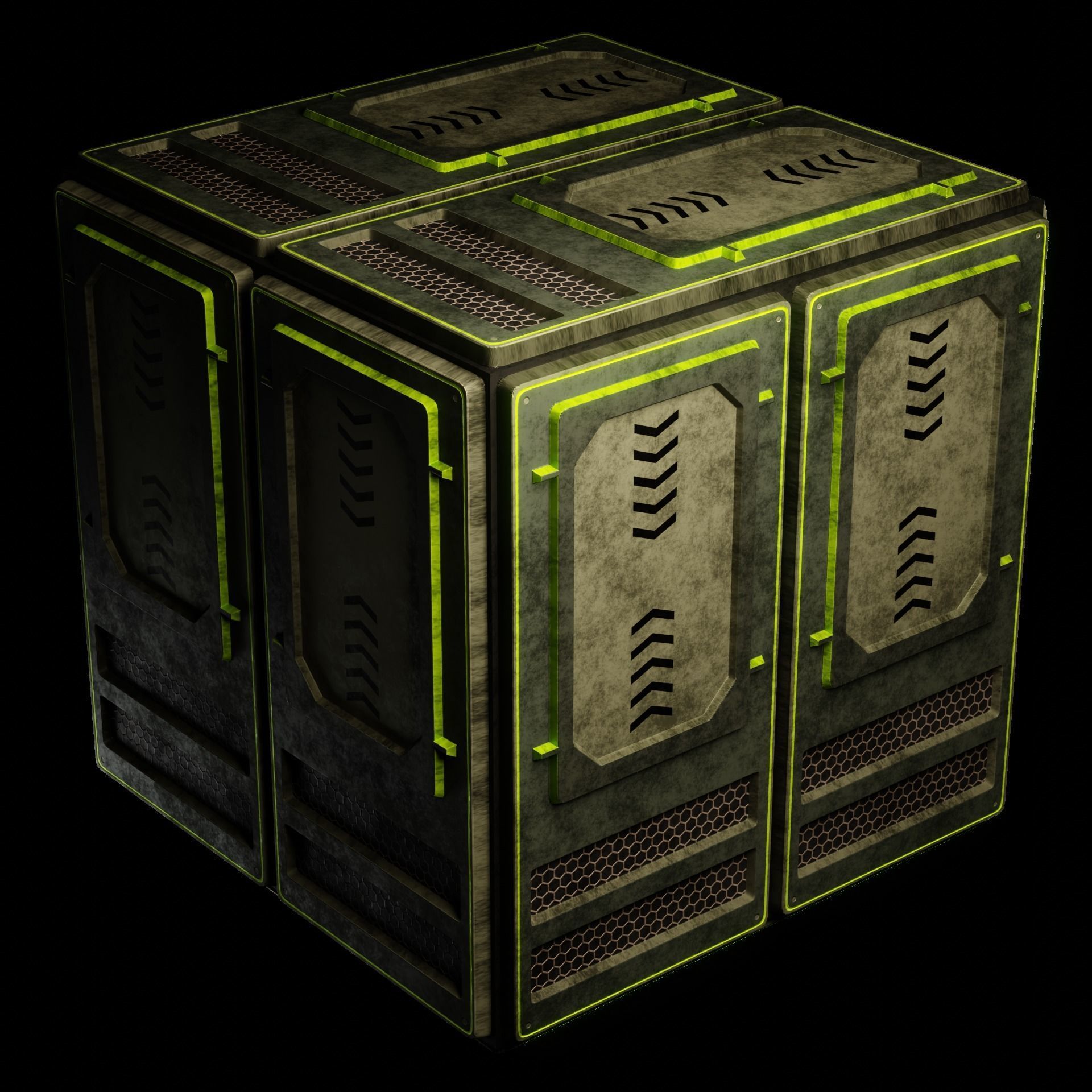 40 Simple Procedural Sci-Fi Shaders Pack - 1 3D model_45