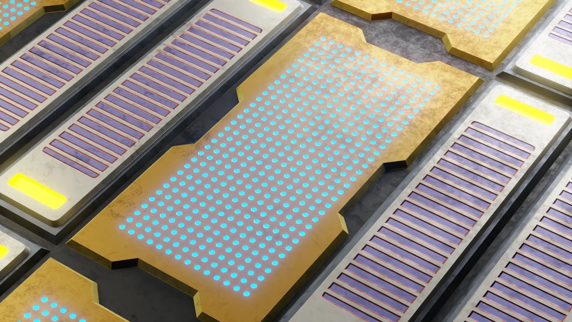 40 Simple Procedural Sci-Fi Shaders Pack - 1 3D model_9