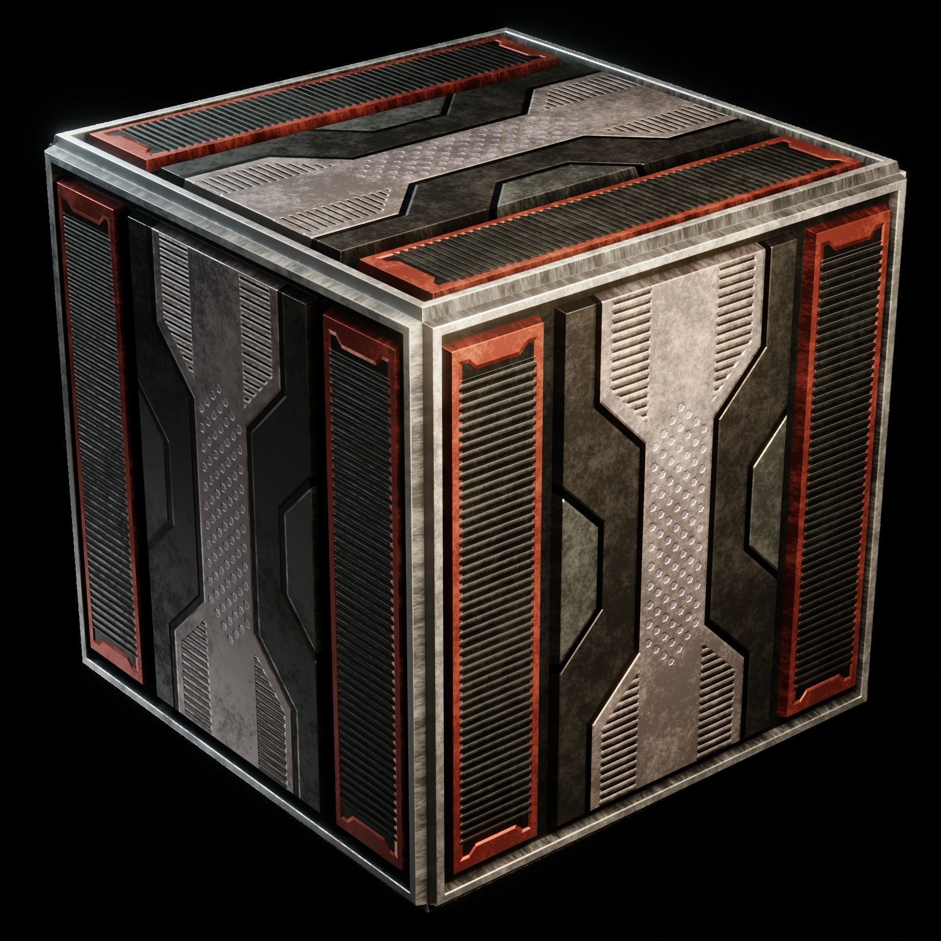 40 Simple Procedural Sci-Fi Shaders Pack - 1 3D model_78