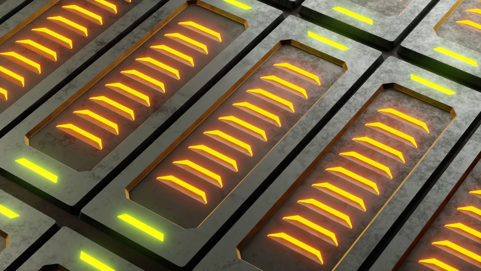 40 Simple Procedural Sci-Fi Shaders Pack - 1 3D model_10