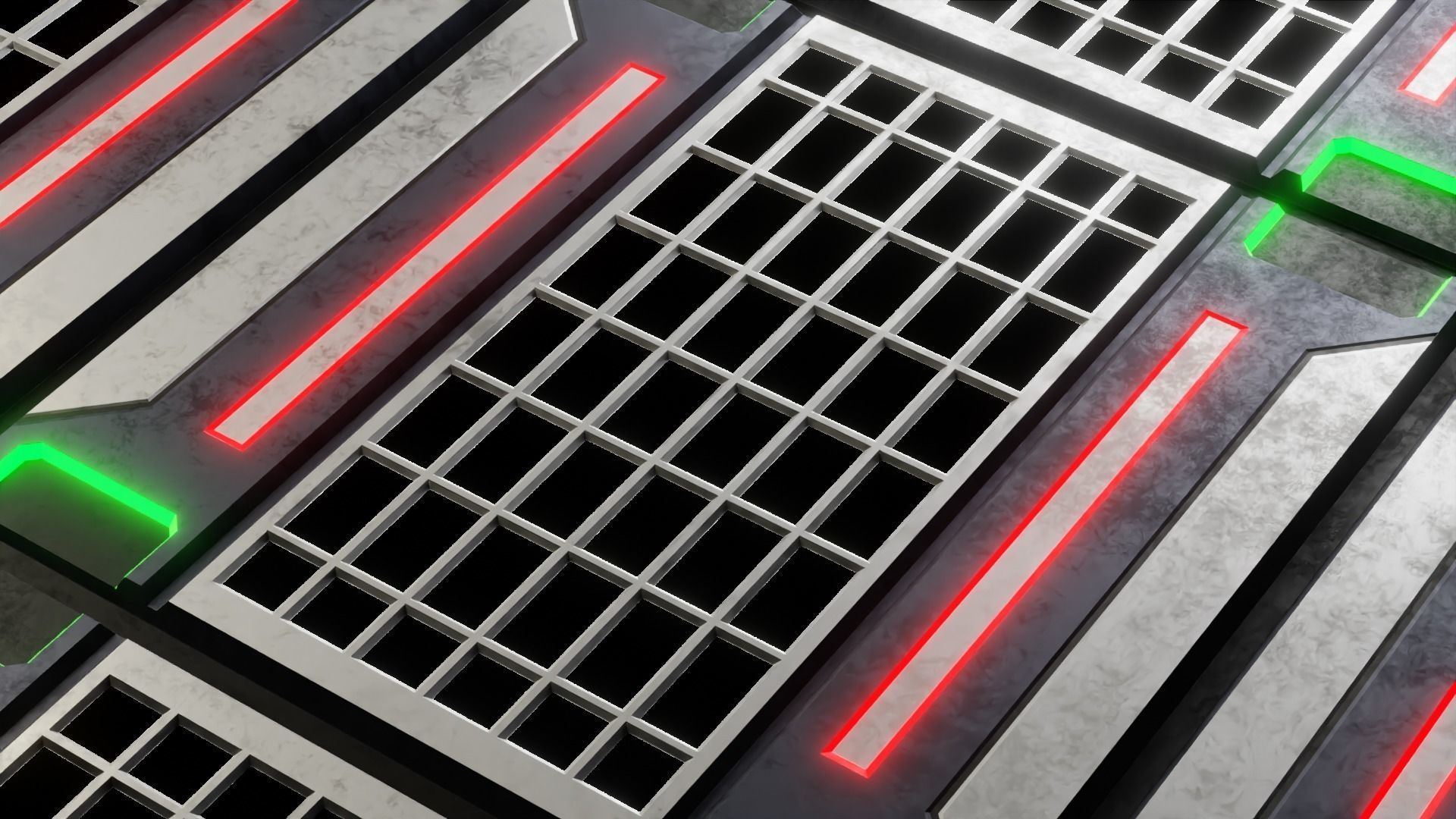 40 Simple Procedural Sci-Fi Shaders Pack - 1 3D model_16