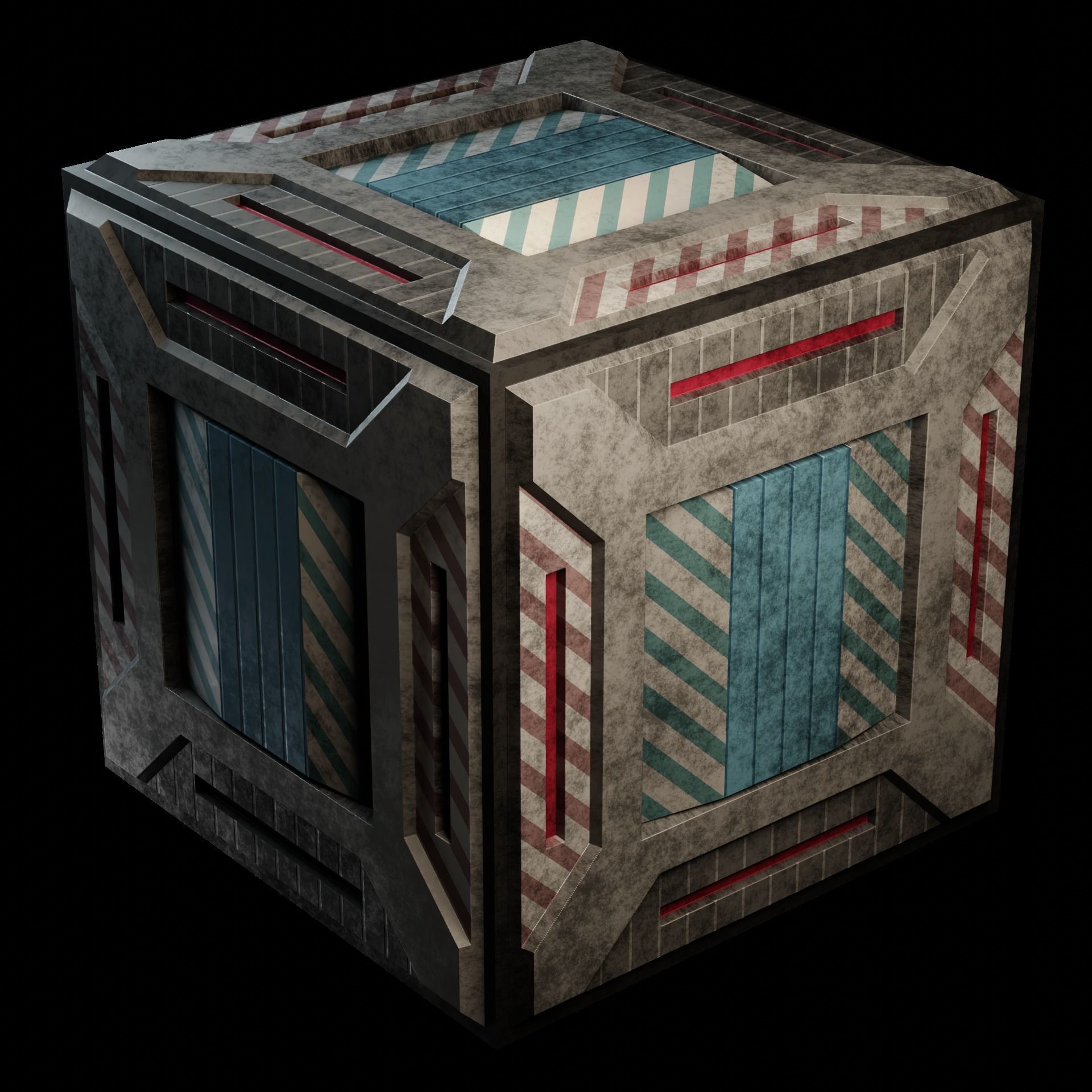 40 Simple Procedural Sci-Fi Shaders Pack - 1 3D model_70