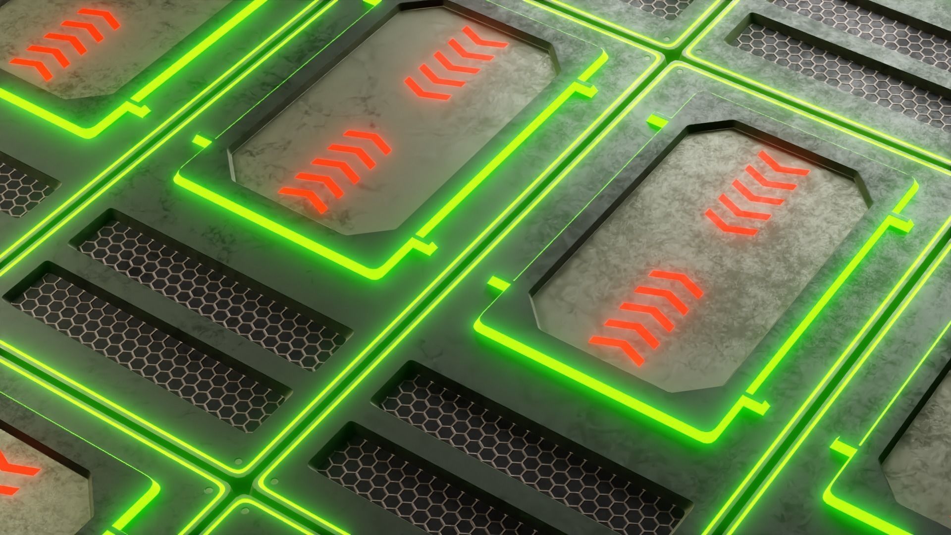 40 Simple Procedural Sci-Fi Shaders Pack - 1 3D model_5