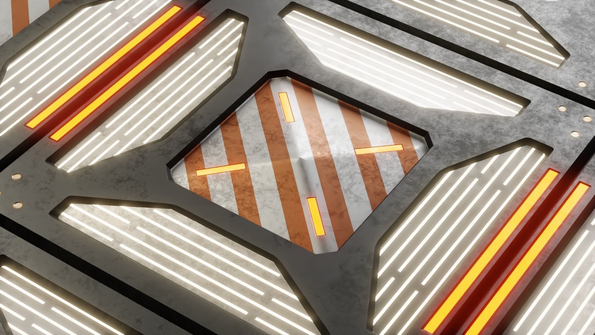 40 Simple Procedural Sci-Fi Shaders Pack - 1 3D model_7