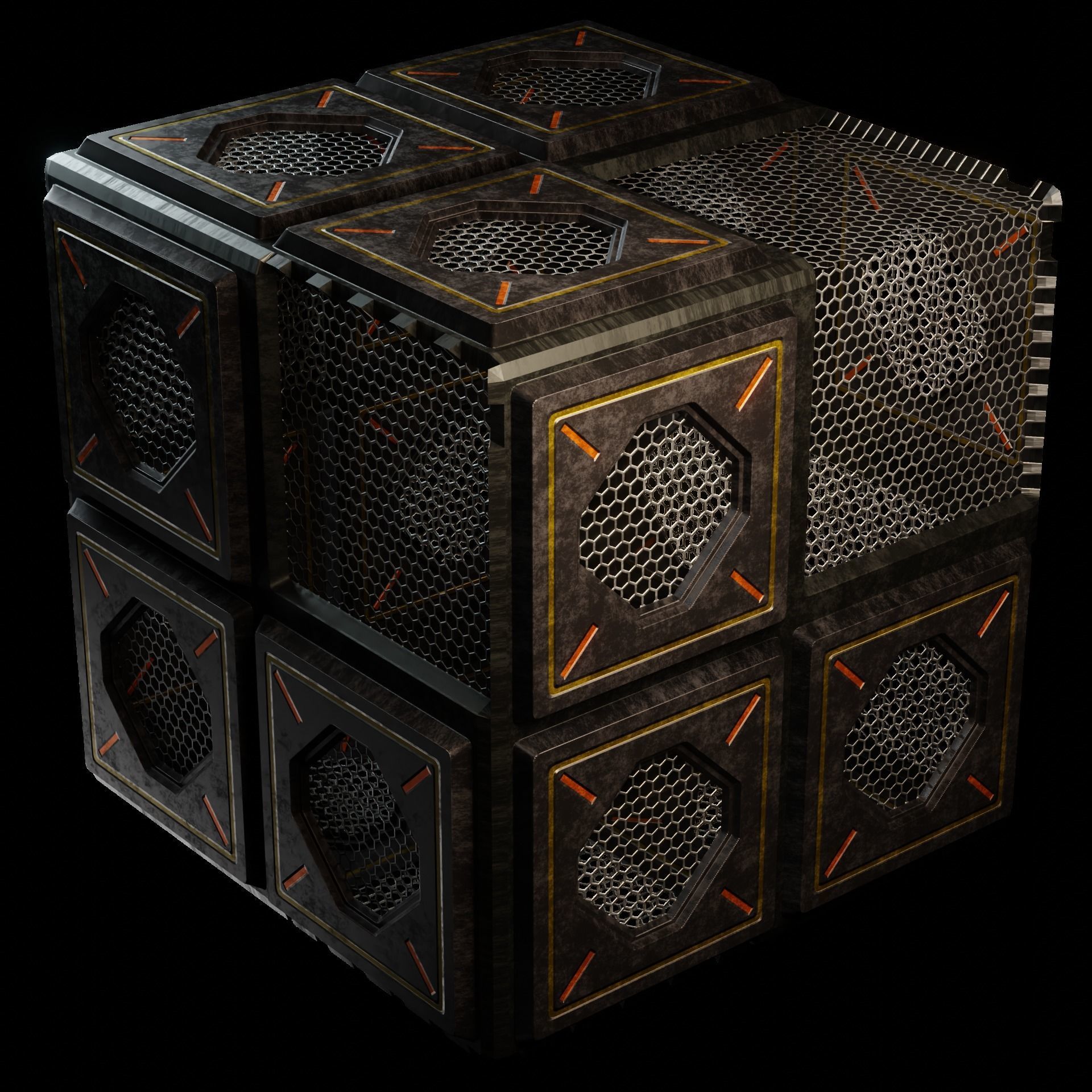 40 Simple Procedural Sci-Fi Shaders Pack - 1 3D model_53