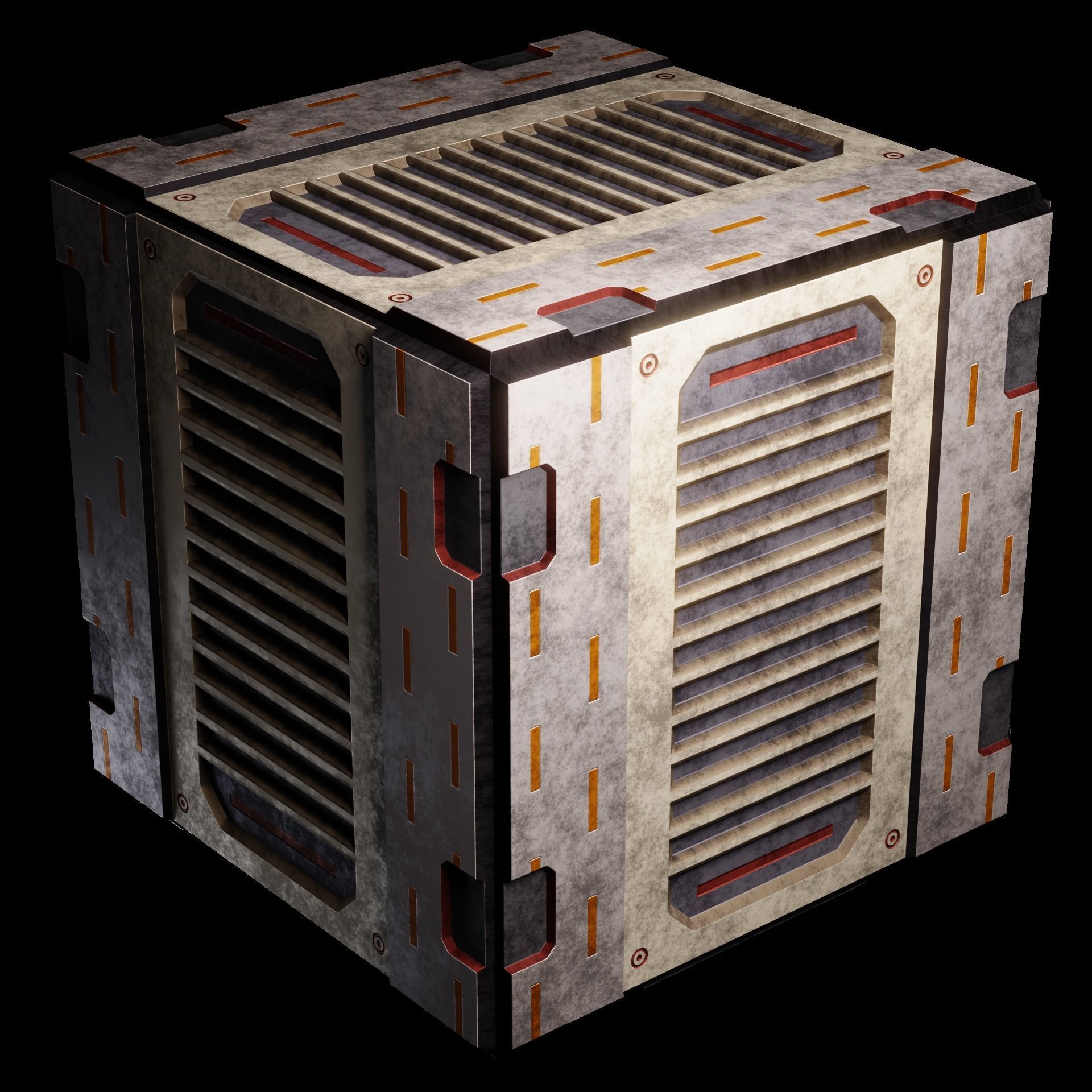 40 Simple Procedural Sci-Fi Shaders Pack - 1 3D model_46