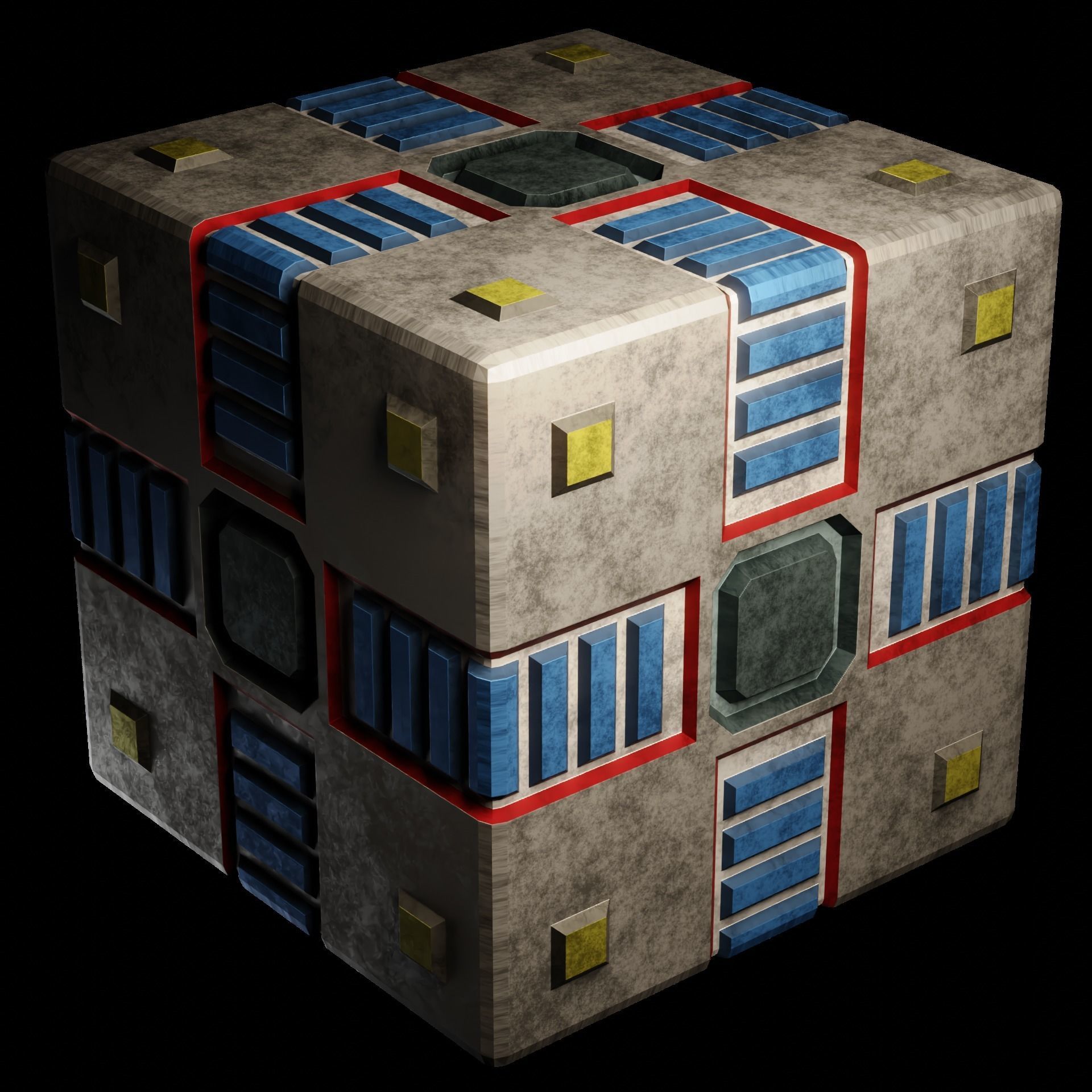 40 Simple Procedural Sci-Fi Shaders Pack - 1 3D model_73