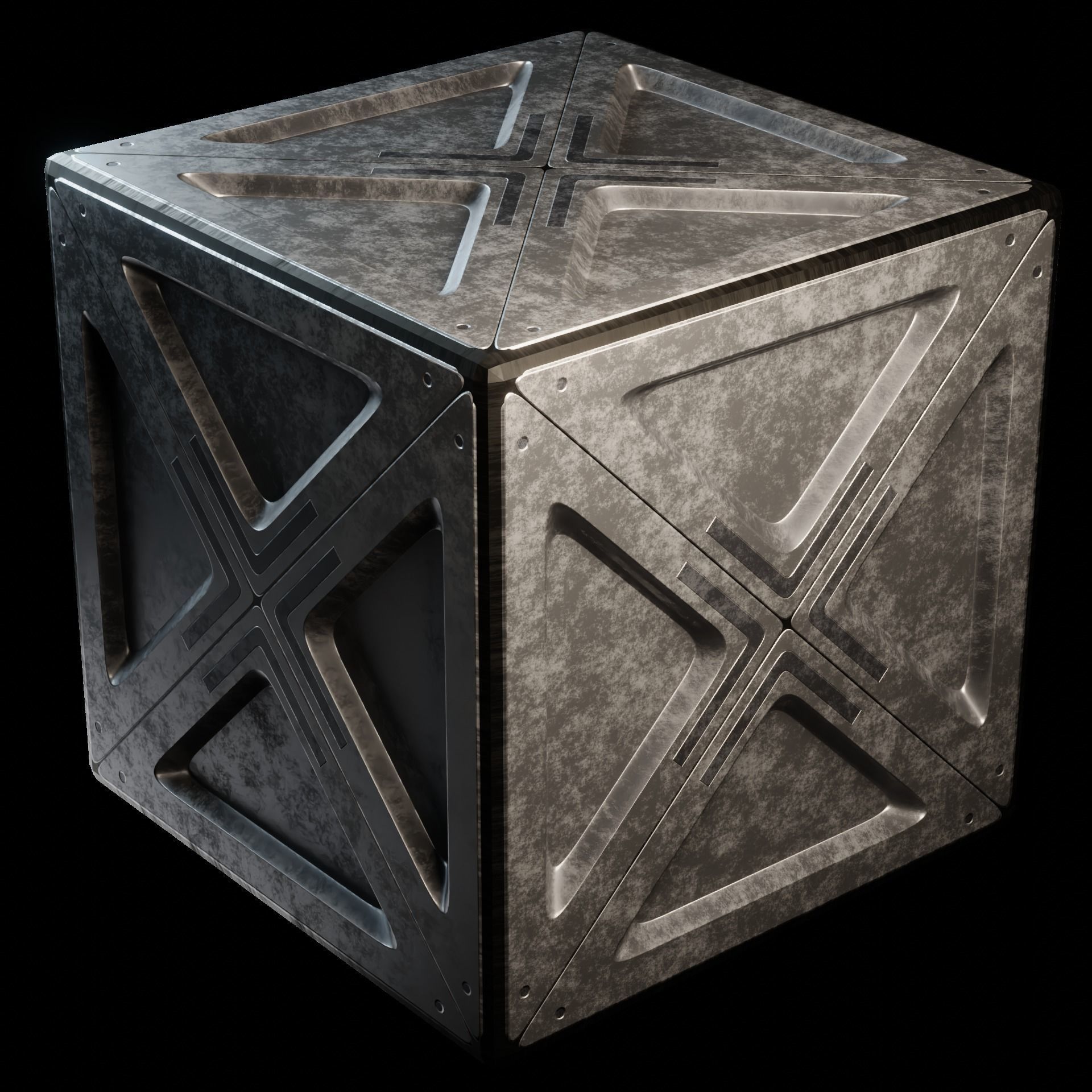 40 Simple Procedural Sci-Fi Shaders Pack - 1 3D model_42