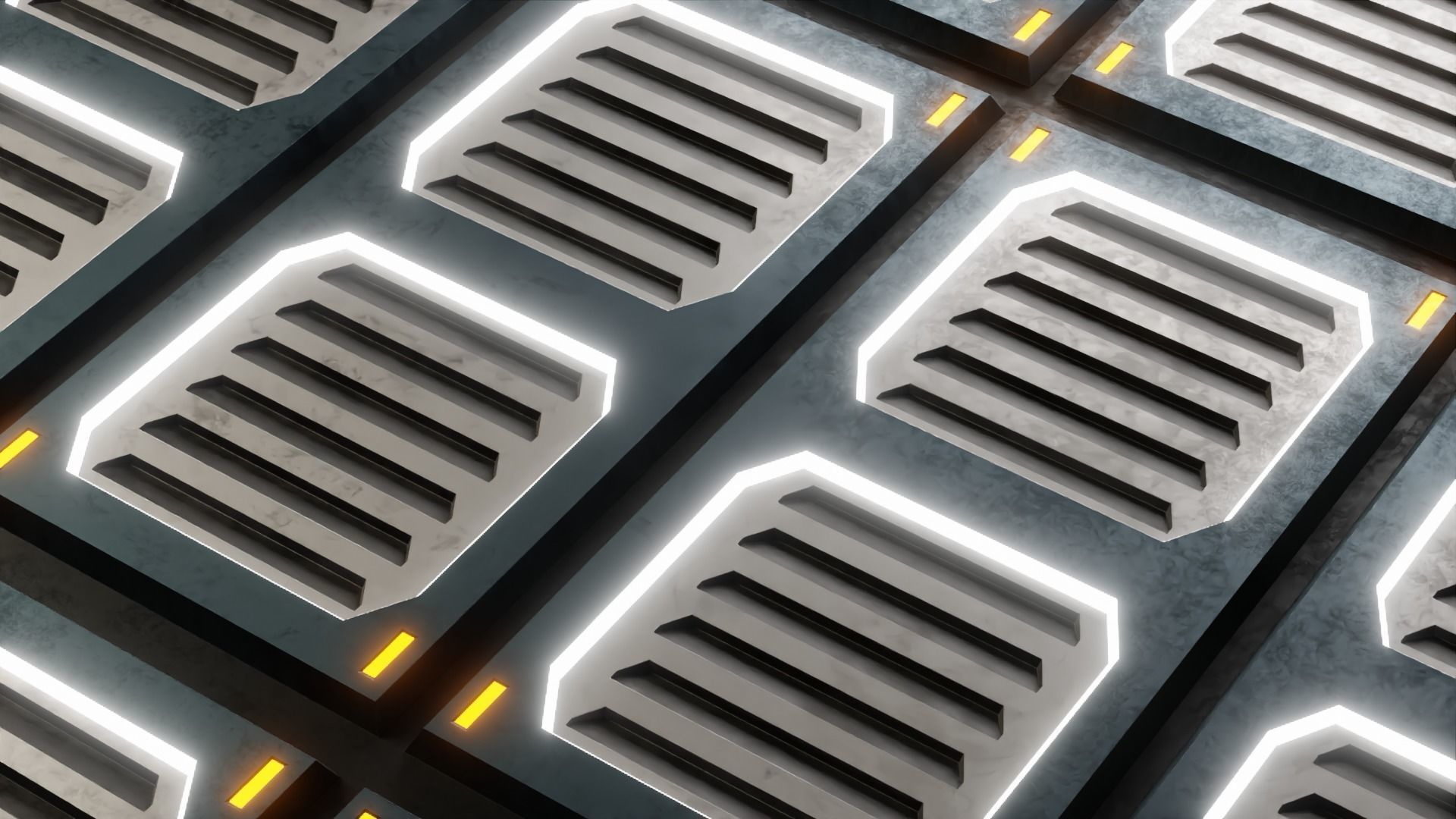 40 Simple Procedural Sci-Fi Shaders Pack - 1 3D model_14