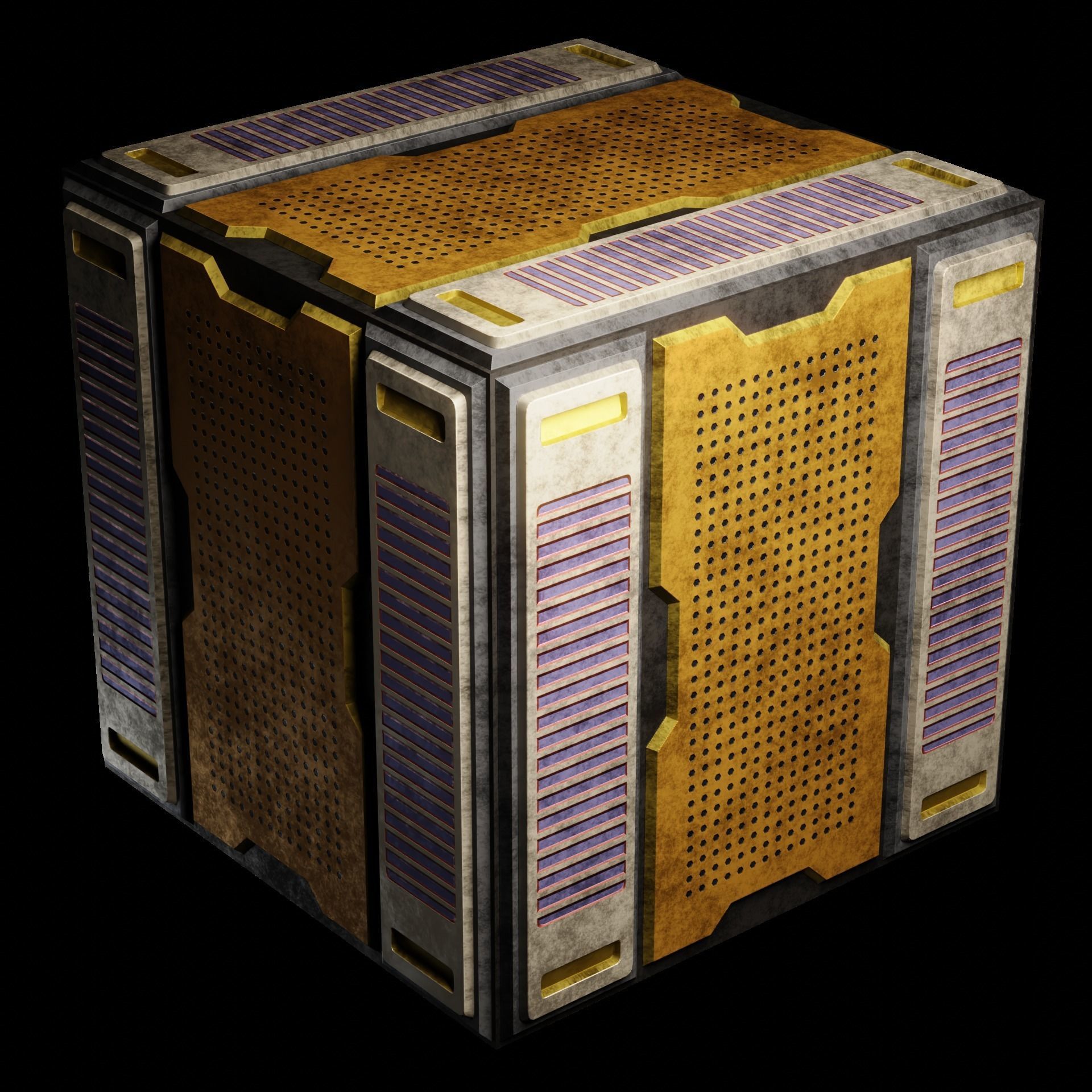 40 Simple Procedural Sci-Fi Shaders Pack - 1 3D model_49