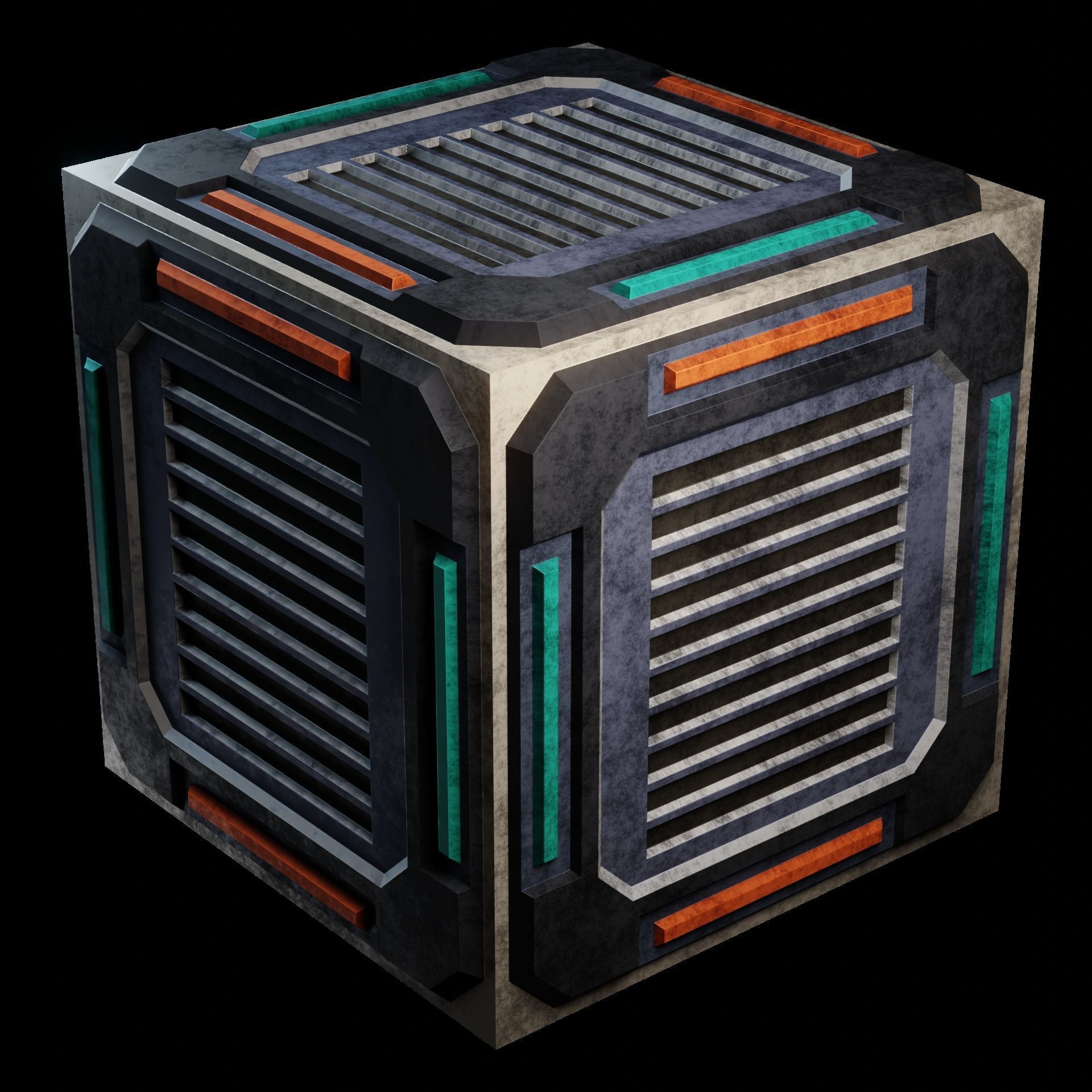 40 Simple Procedural Sci-Fi Shaders Pack - 1 3D model_69