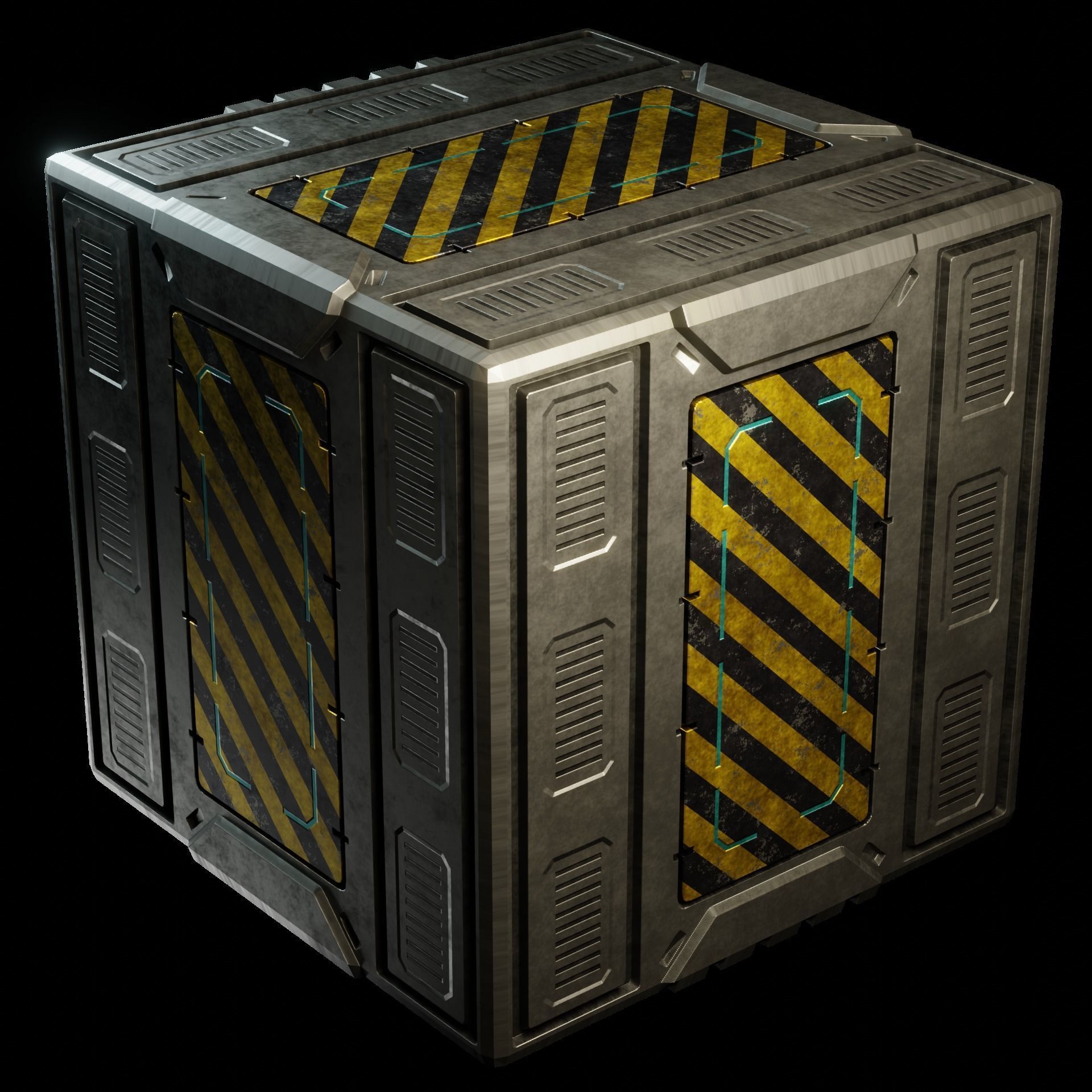 40 Simple Procedural Sci-Fi Shaders Pack - 1 3D model_64