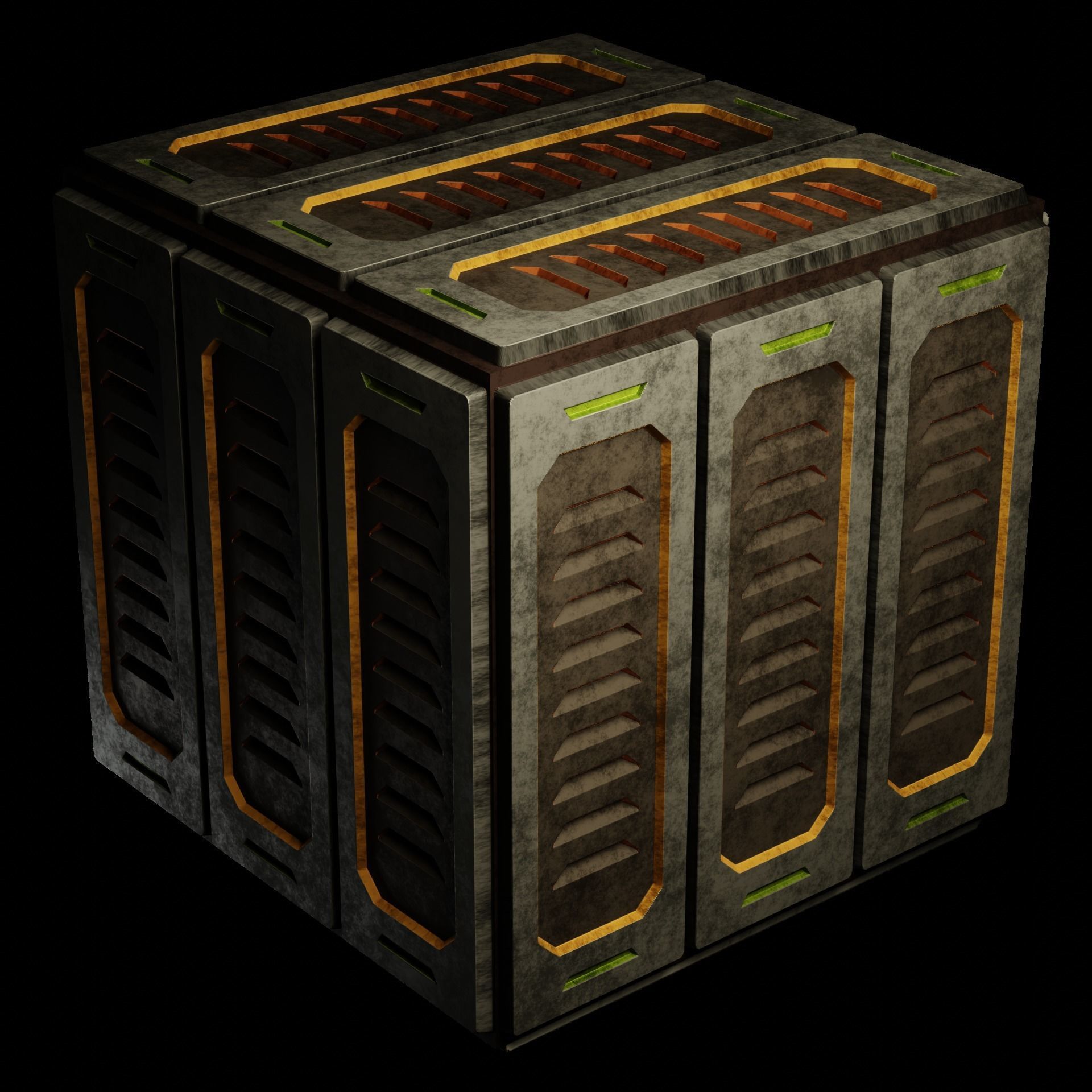 40 Simple Procedural Sci-Fi Shaders Pack - 1 3D model_50