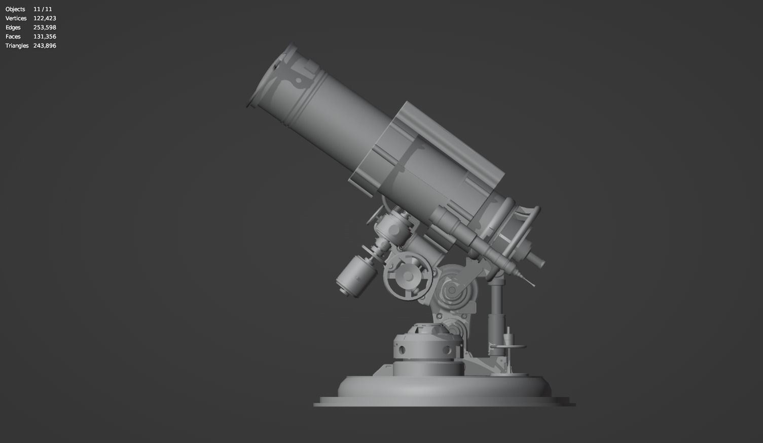 Astronomical Telescope Pack 4 In 1 - Untextured 3D model_60