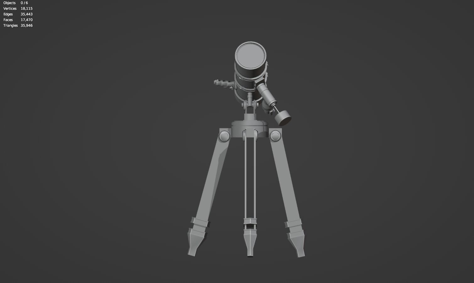 Astronomical Telescope Pack 4 In 1 - Untextured 3D model_45