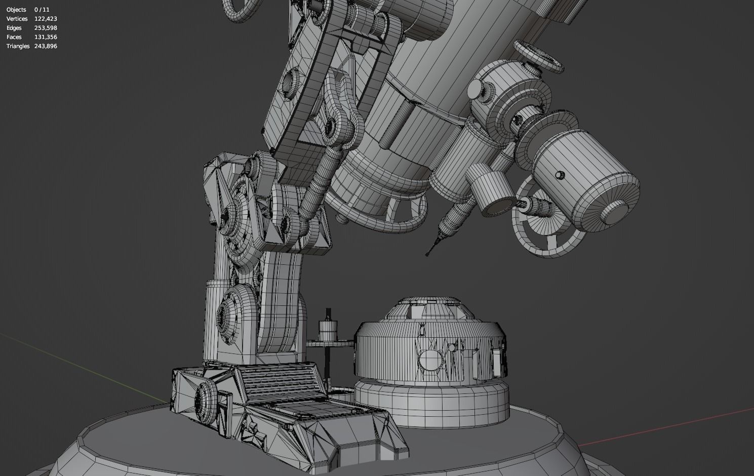 Astronomical Telescope Pack 4 In 1 - Untextured 3D model_65