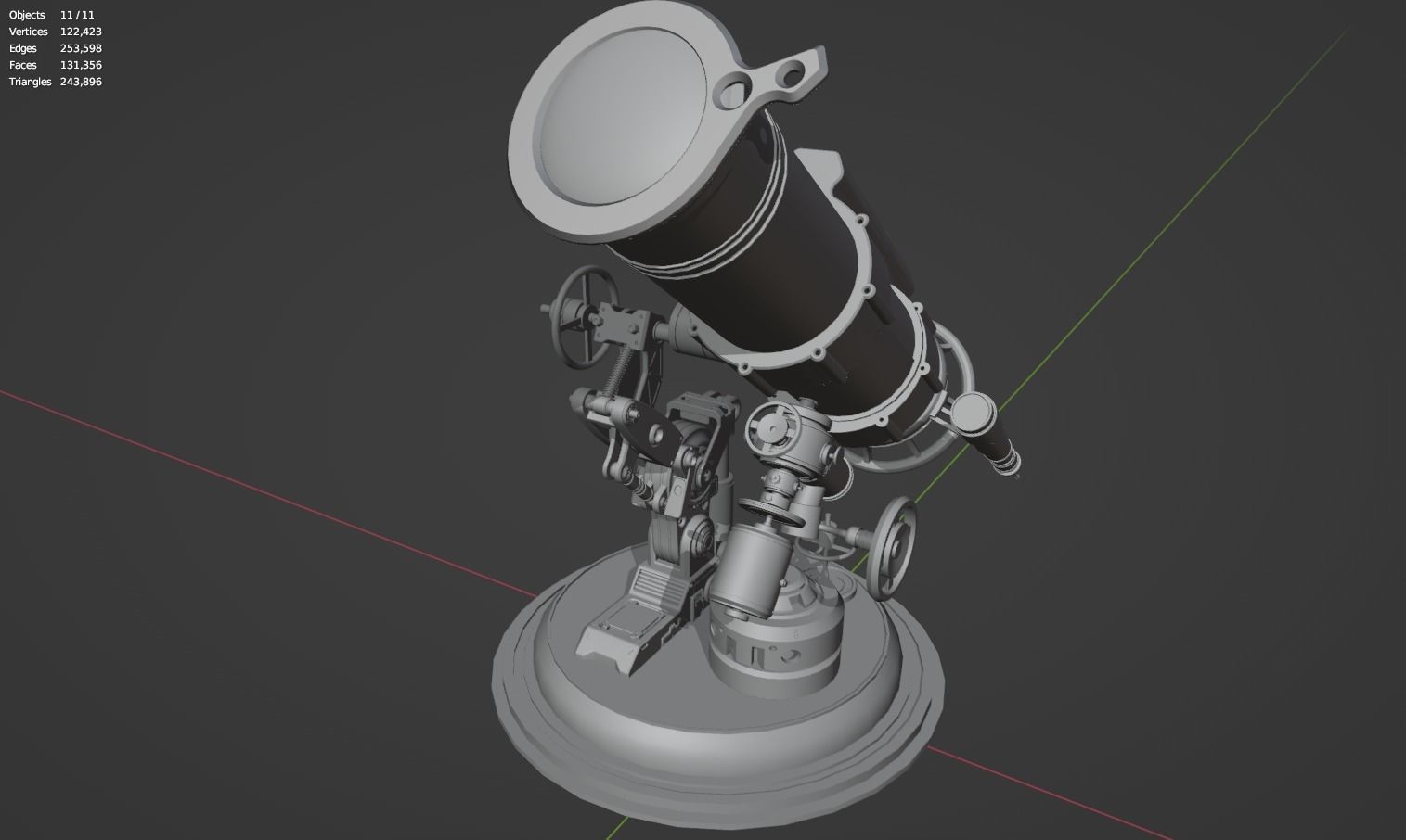 Astronomical Telescope Pack 4 In 1 - Untextured 3D model_70