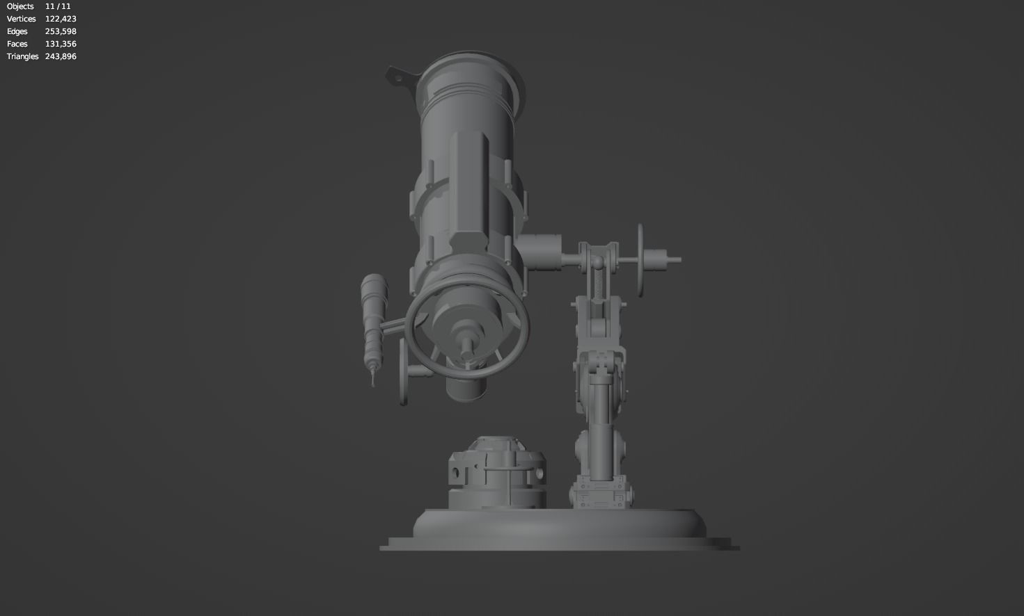 Astronomical Telescope Pack 4 In 1 - Untextured 3D model_58