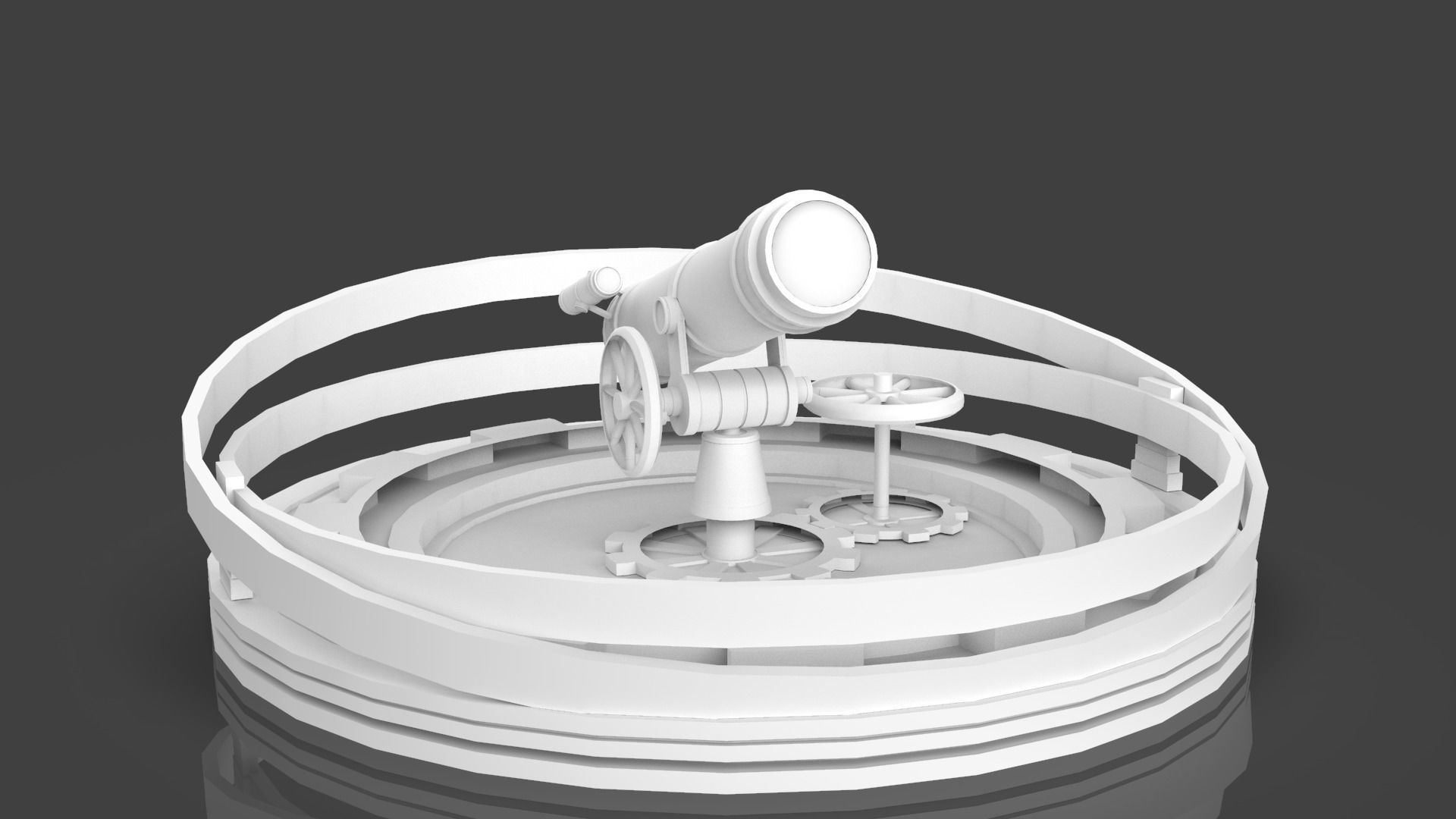 Astronomical Telescope Pack 4 In 1 - Untextured 3D model_9