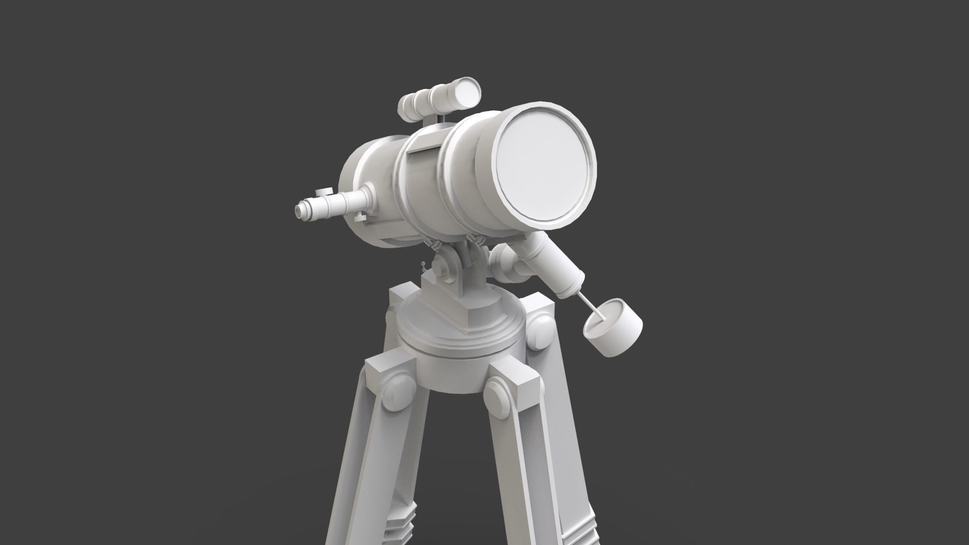 Astronomical Telescope Pack 4 In 1 - Untextured 3D model_19