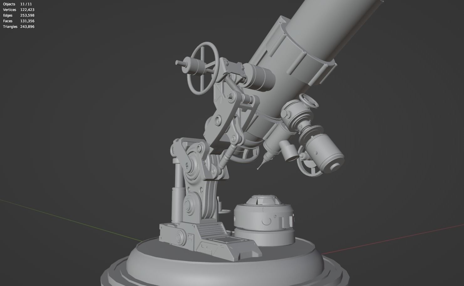 Astronomical Telescope Pack 4 In 1 - Untextured 3D model_64