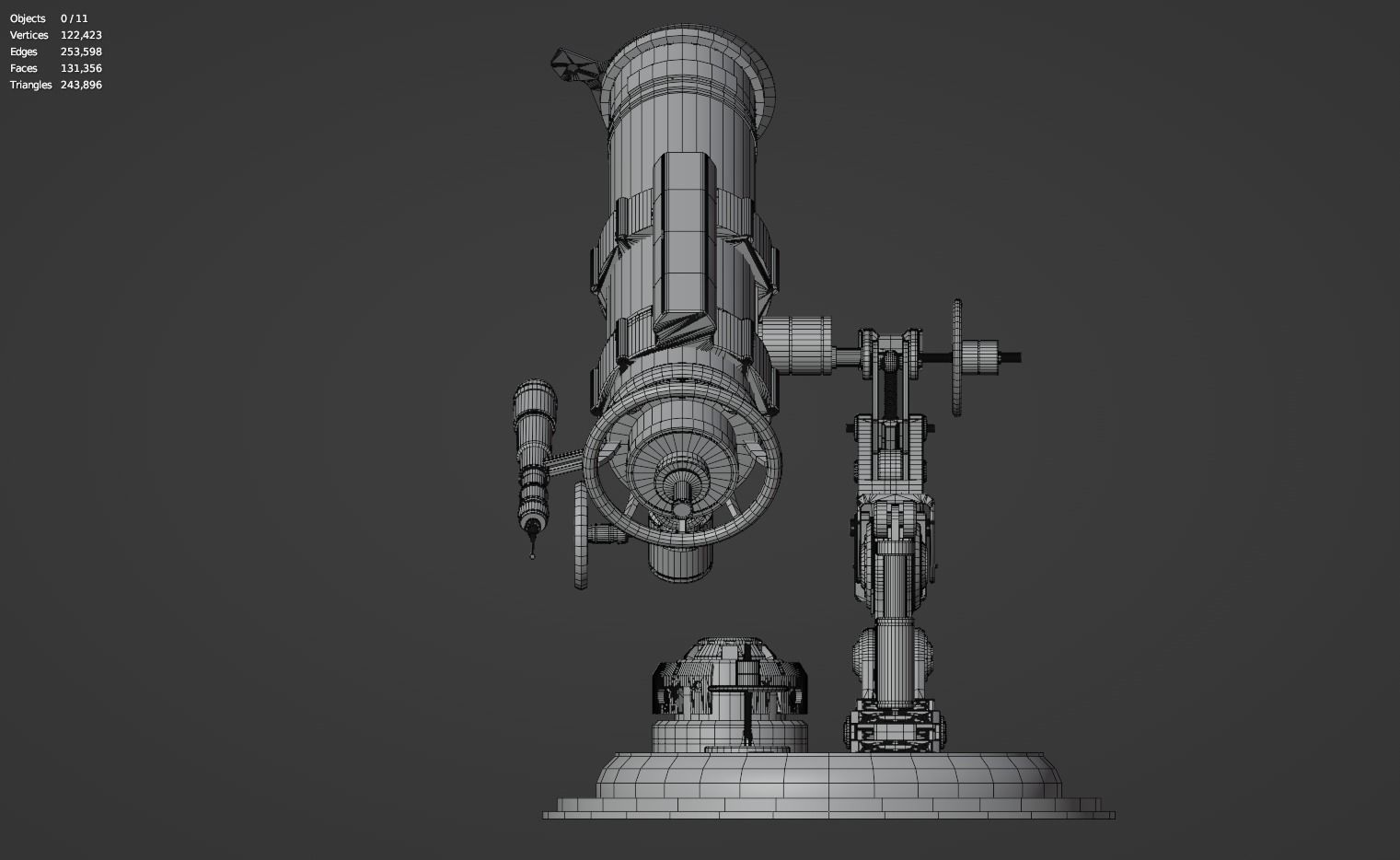 Astronomical Telescope Pack 4 In 1 - Untextured 3D model_62