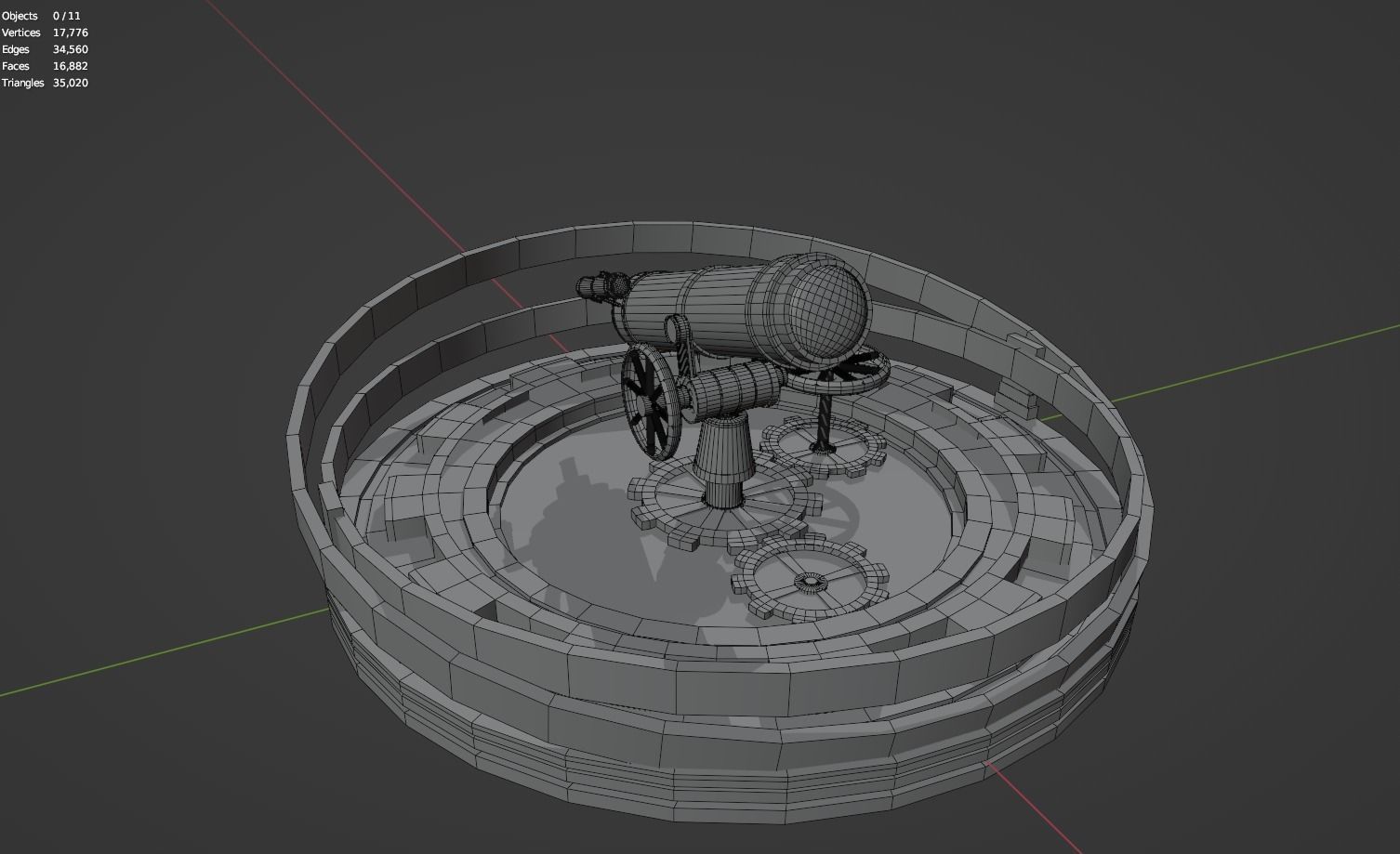 Astronomical Telescope Pack 4 In 1 - Untextured 3D model_42