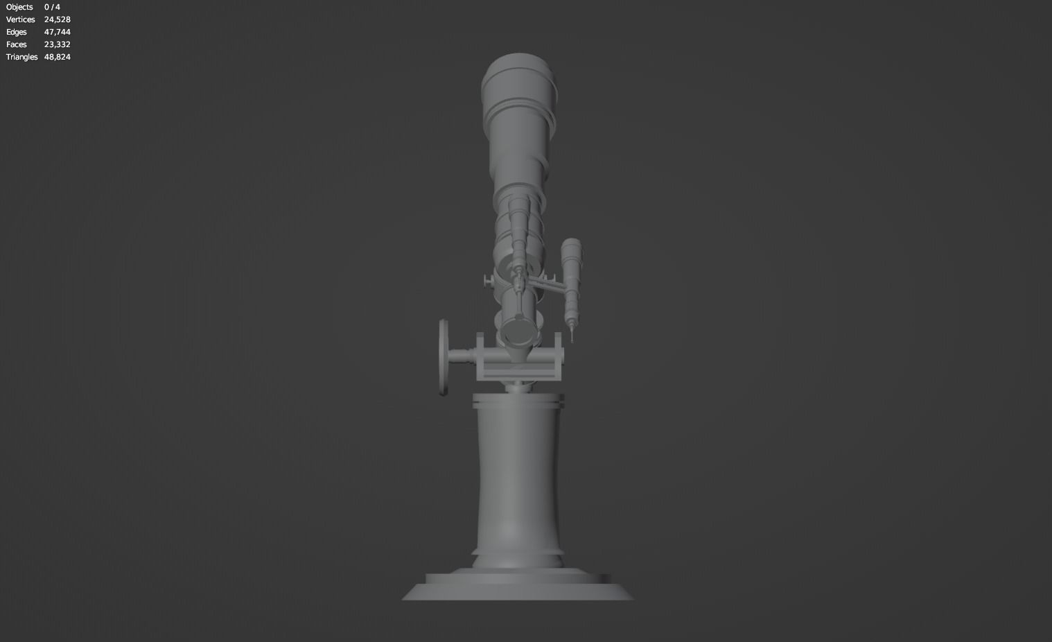 Astronomical Telescope Pack 4 In 1 - Untextured 3D model_30