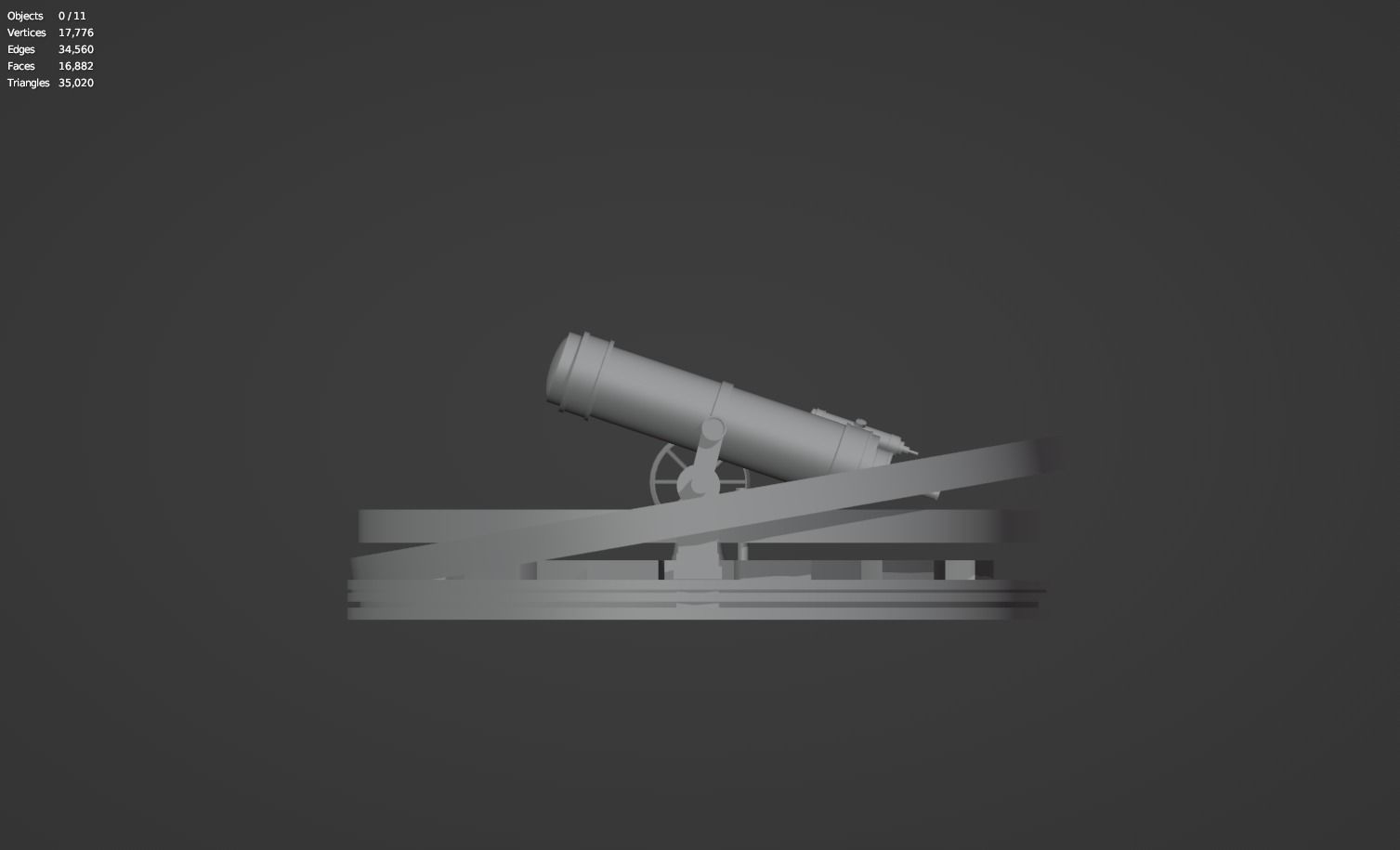 Astronomical Telescope Pack 4 In 1 - Untextured 3D model_36