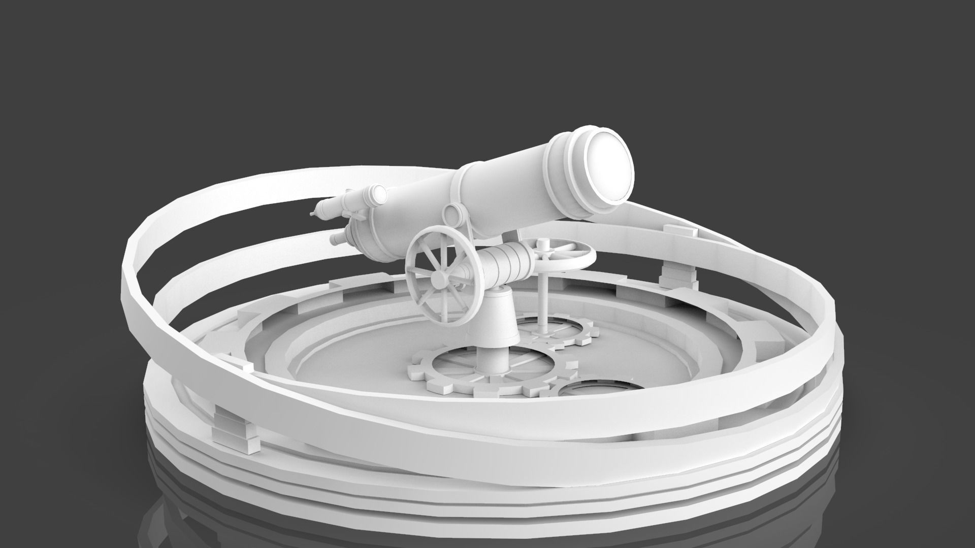 Astronomical Telescope Pack 4 In 1 - Untextured 3D model_12