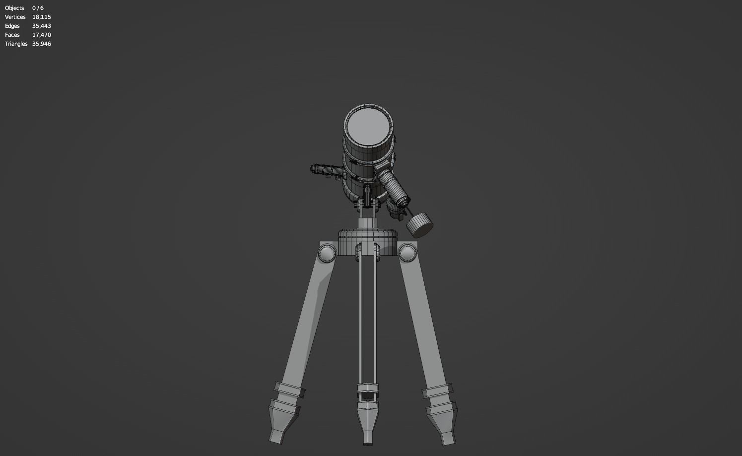 Astronomical Telescope Pack 4 In 1 - Untextured 3D model_55