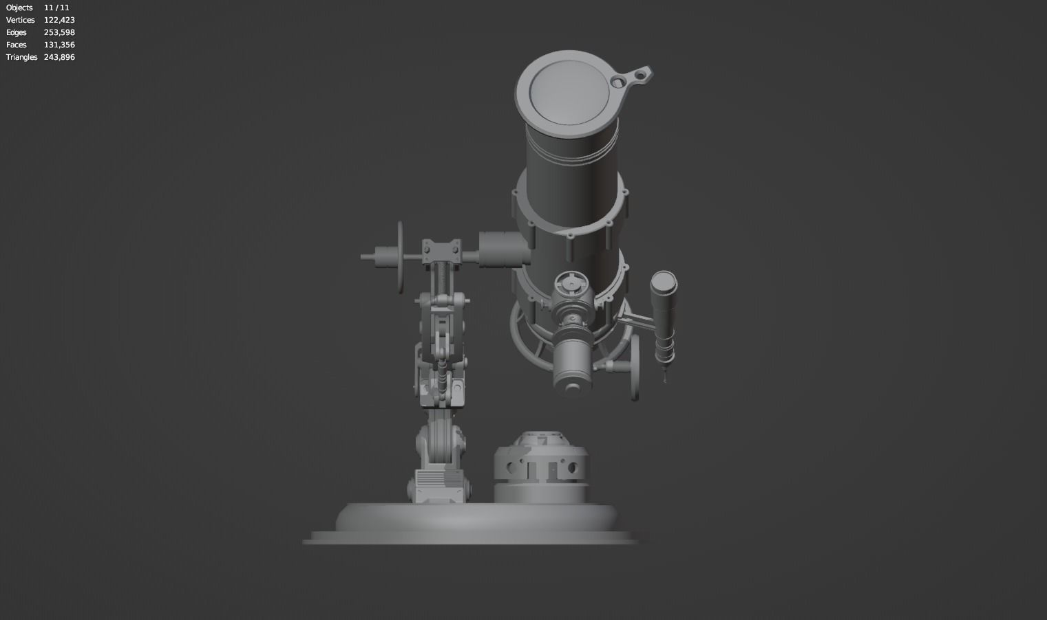 Astronomical Telescope Pack 4 In 1 - Untextured 3D model_56