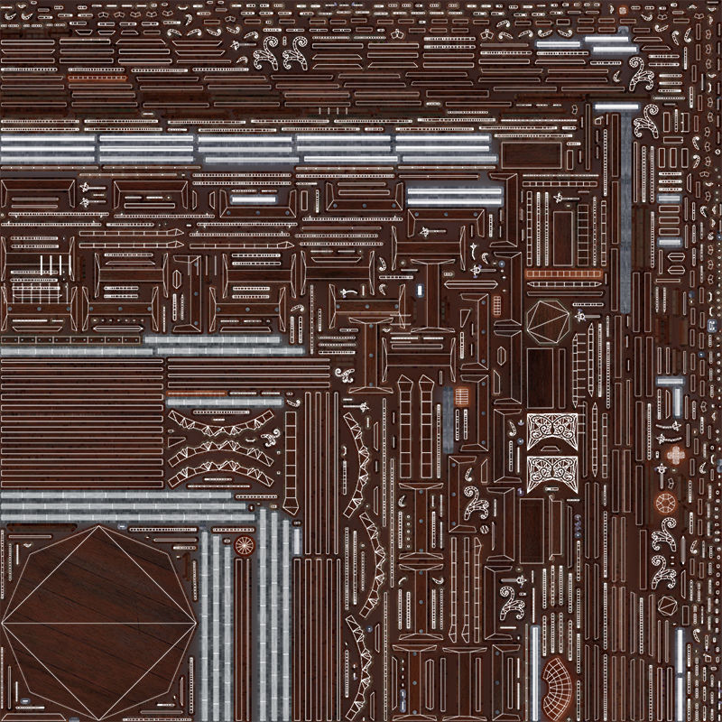 Birdcage Wooden Low-poly 3D model_15