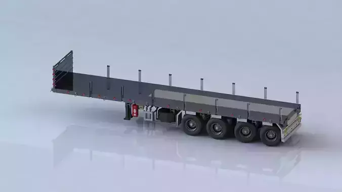 EXTENDED SEMI TRAILER 3D model