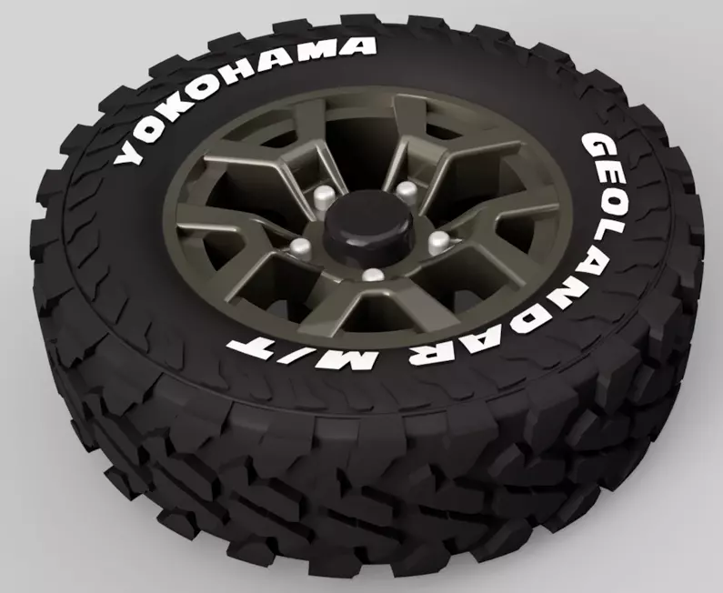 Wheel for Tomica Jimny Free 3D print model