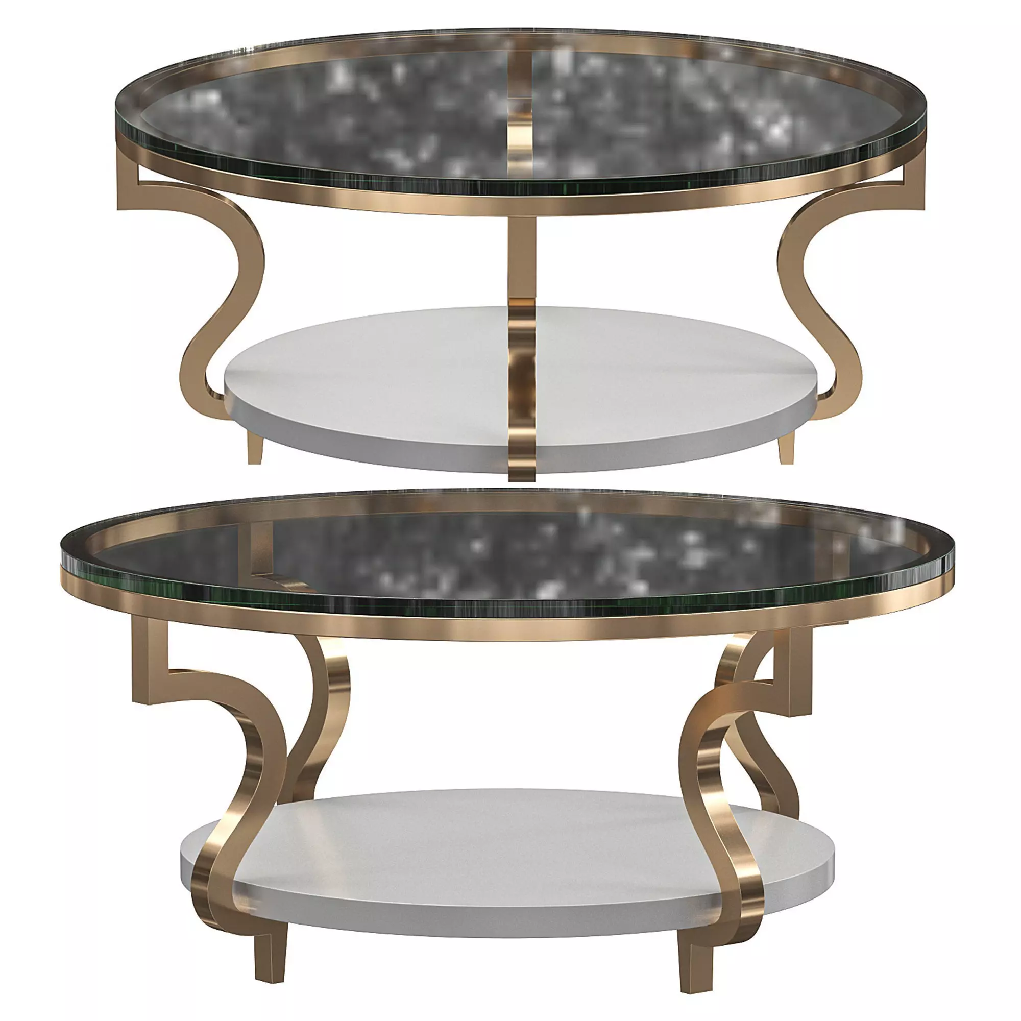 CRYSTAL Coffee Table Low-poly 3D model_0